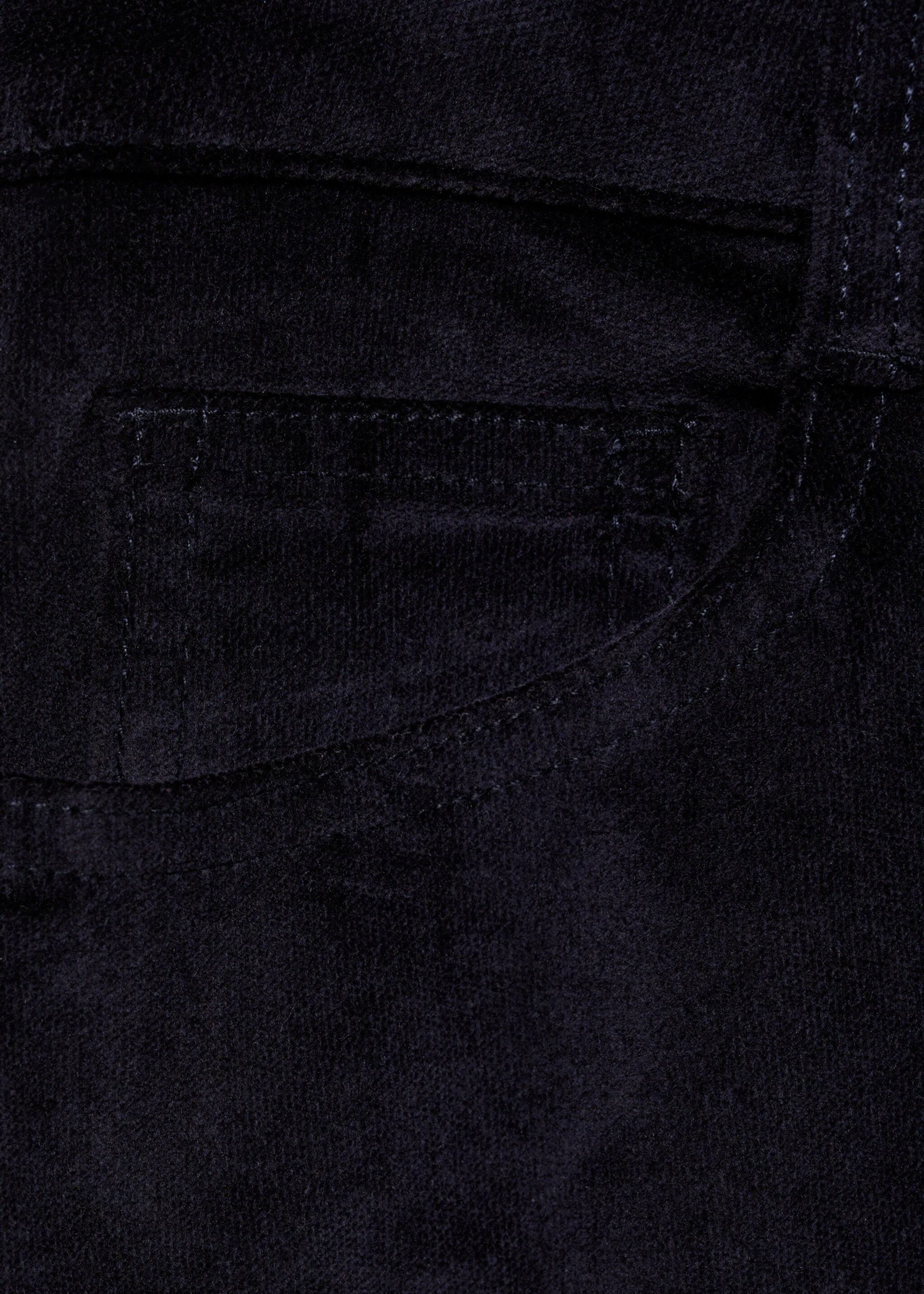 Schlaghose aus Samt - Detail des Artikels 0, Dunkles Marineblau. Ref: 77009034-00.