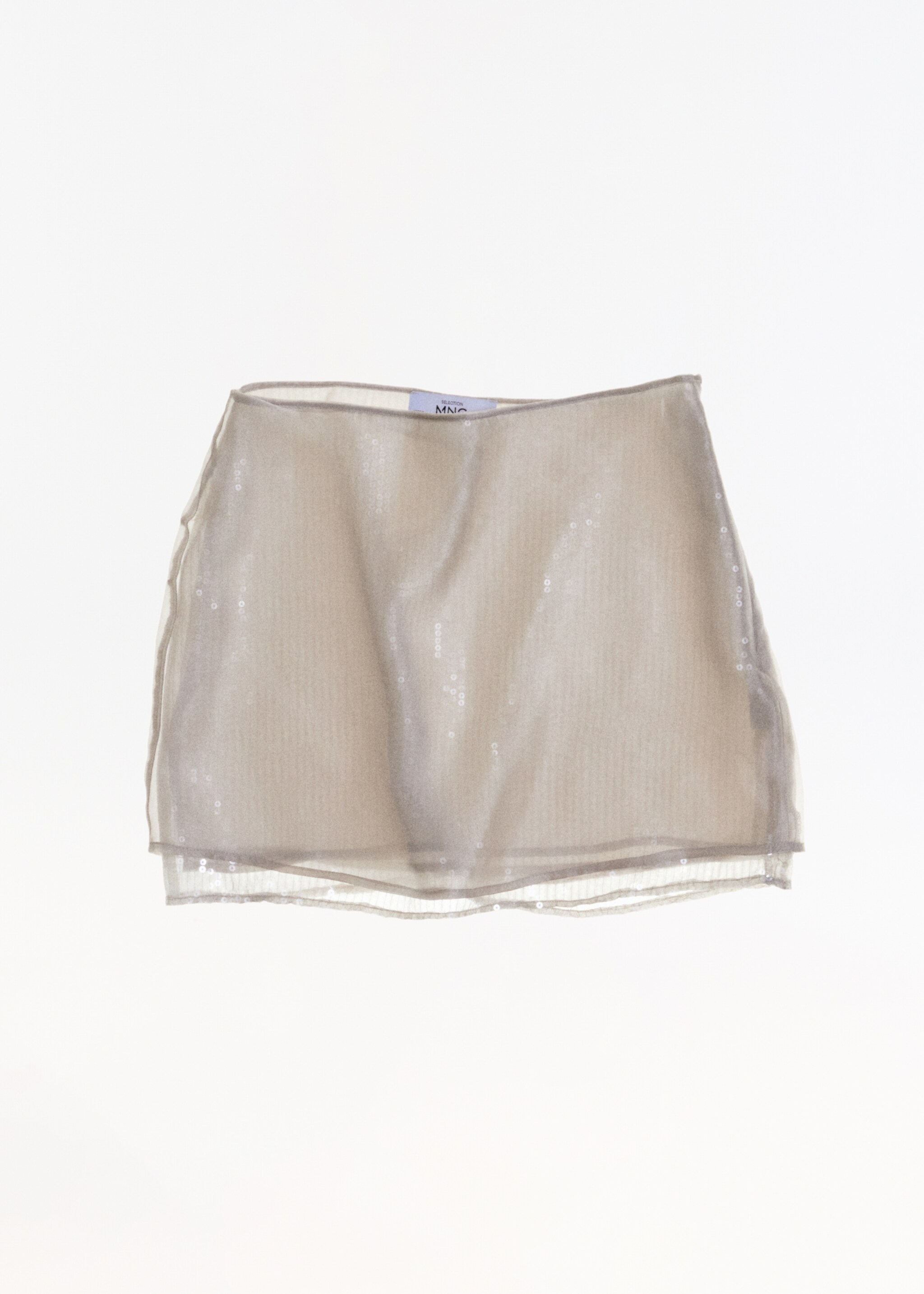 Minirock mit Pailletten - Detail des Artikels 7, Ecru. Ref: 77009037-00.