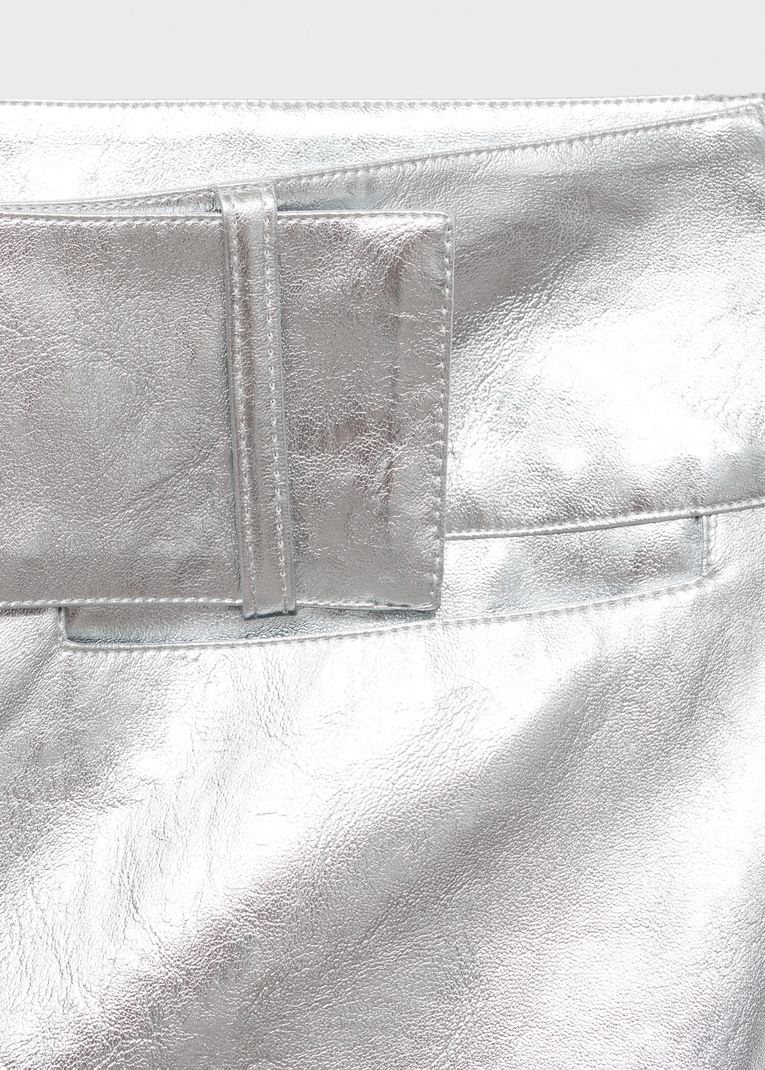 Metallic straight-fit trousers - Details of the article 0