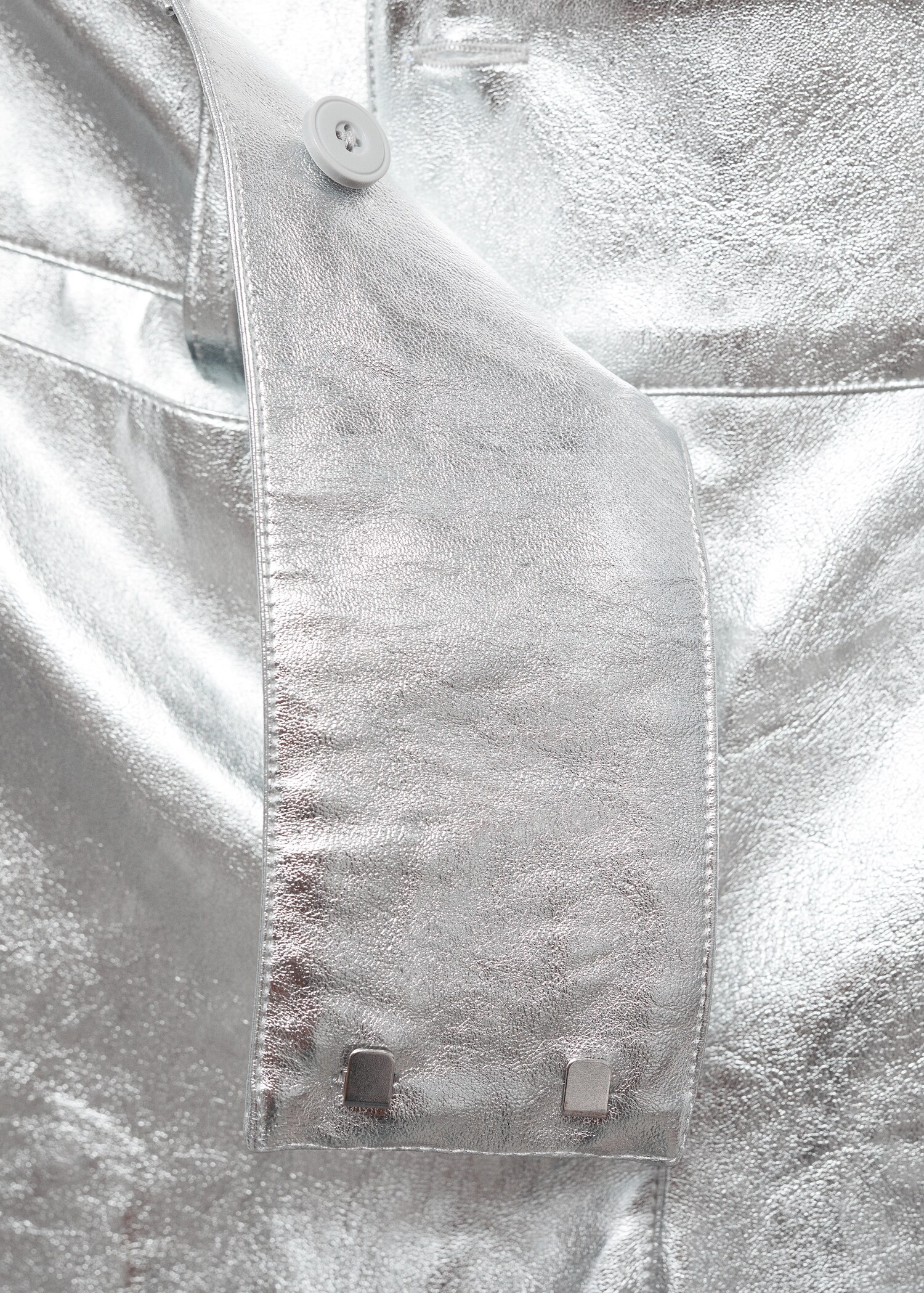 Metallic straight-fit trousers - Details of the article 8