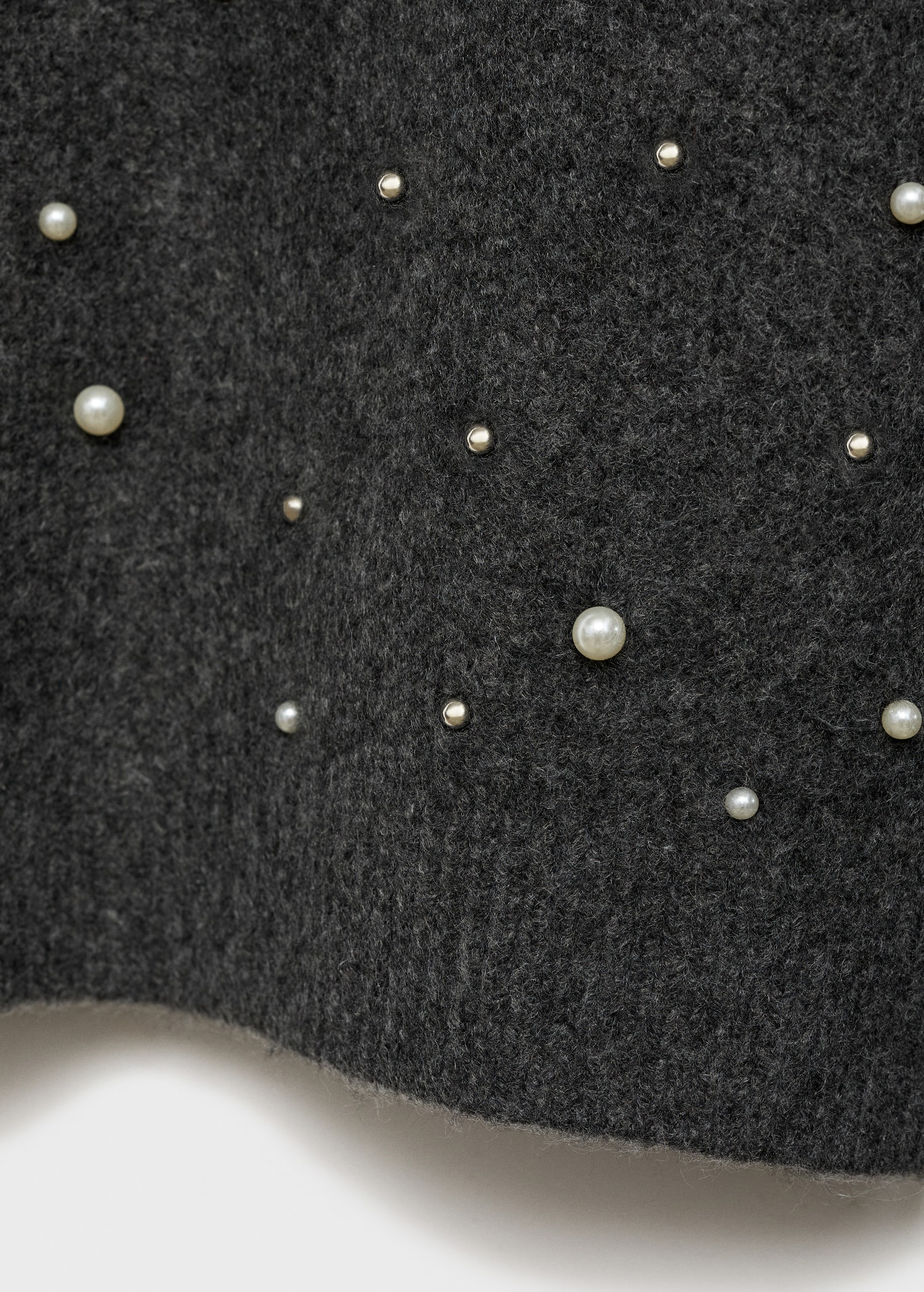 Knitted jacket with pearl details - Details of the article 0