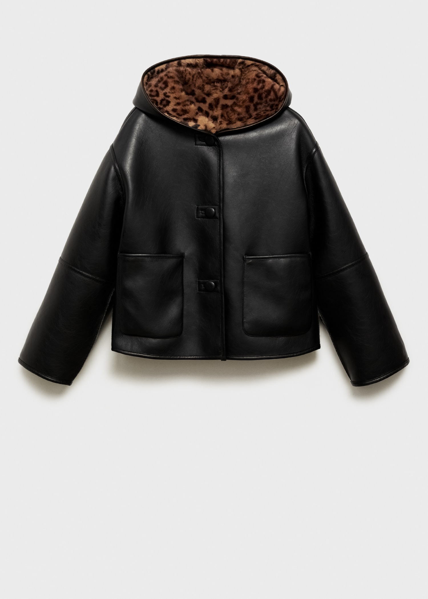 Reversible leopard-print jacket Women MANGO OUTLET United Kingdom