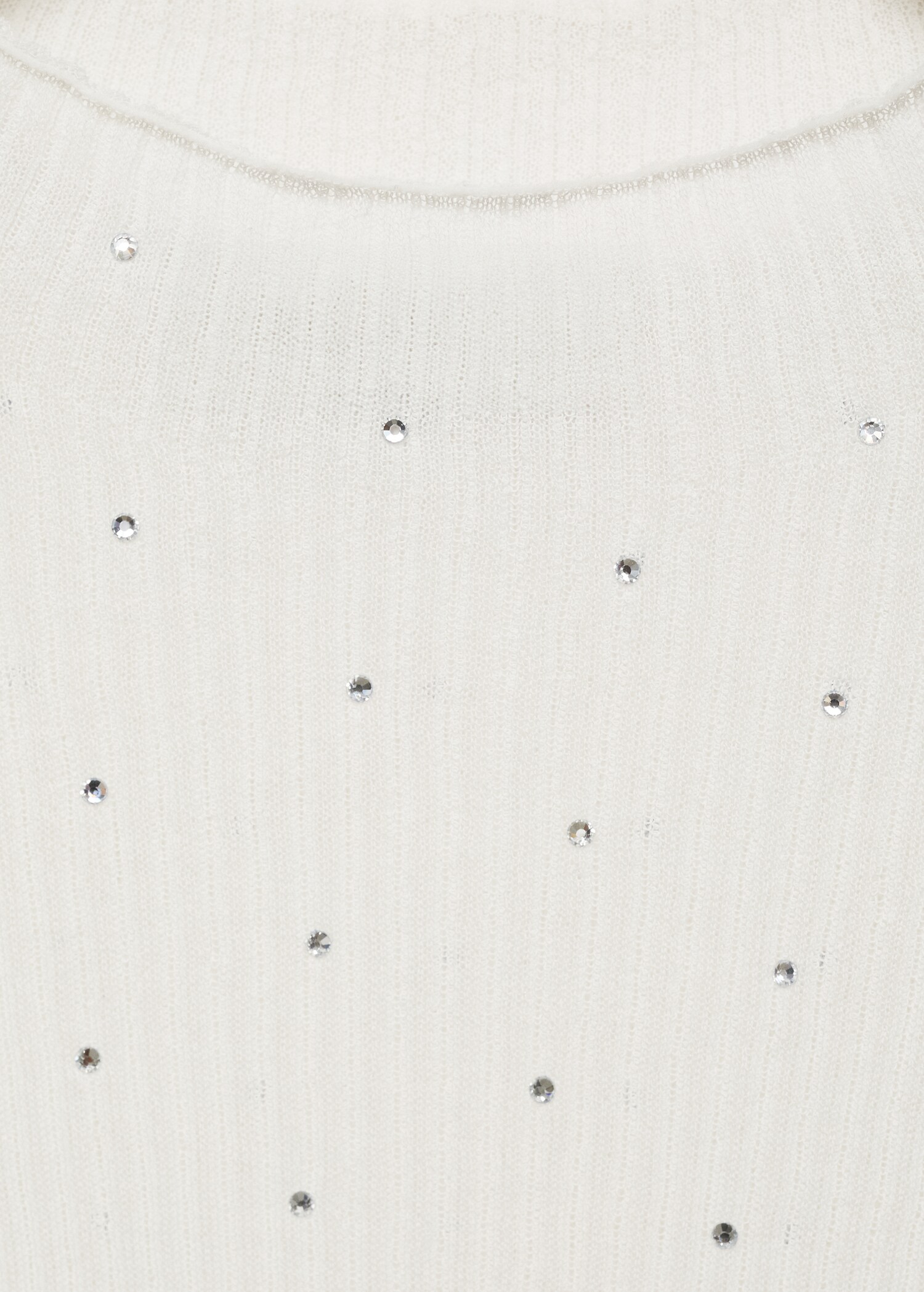 Pull-over maille côtelée détail strass - Détail de l'article 8