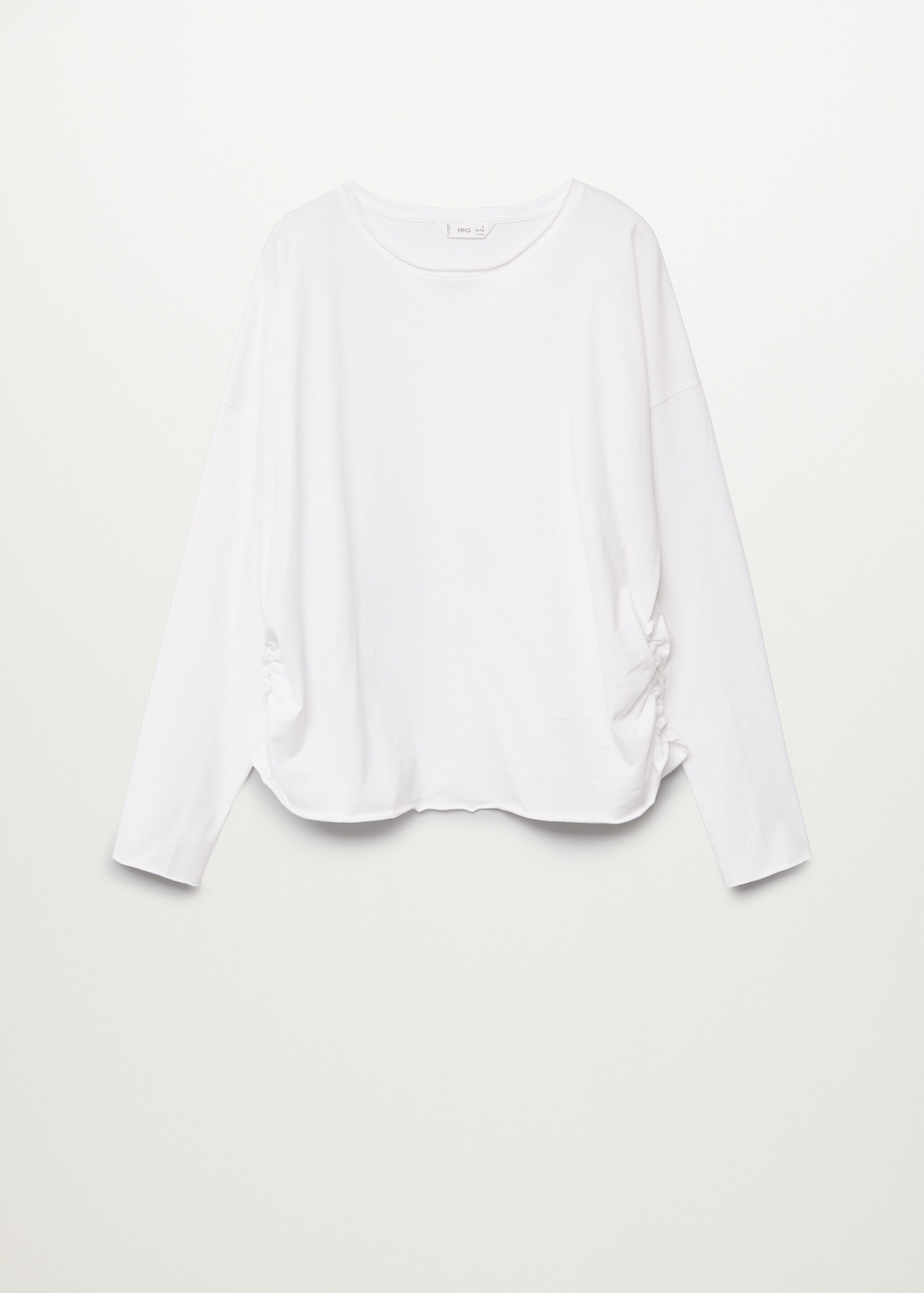 T-Shirt aus Bio-Baumwolle mit Raffdetails - Artikel ohne Model