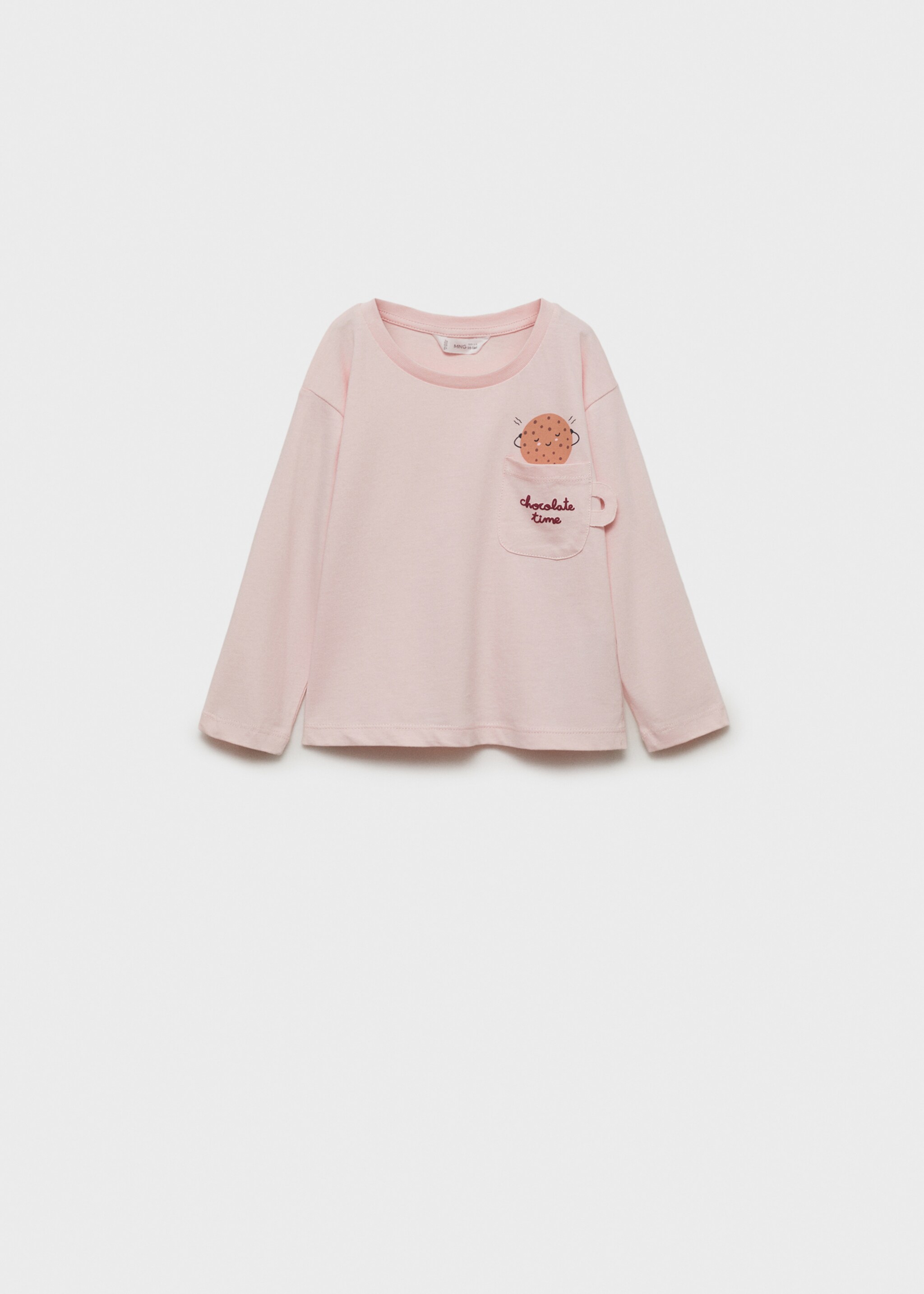 Printed detail T-shirt - Article without model, Pink. Ref: 77009077-00.