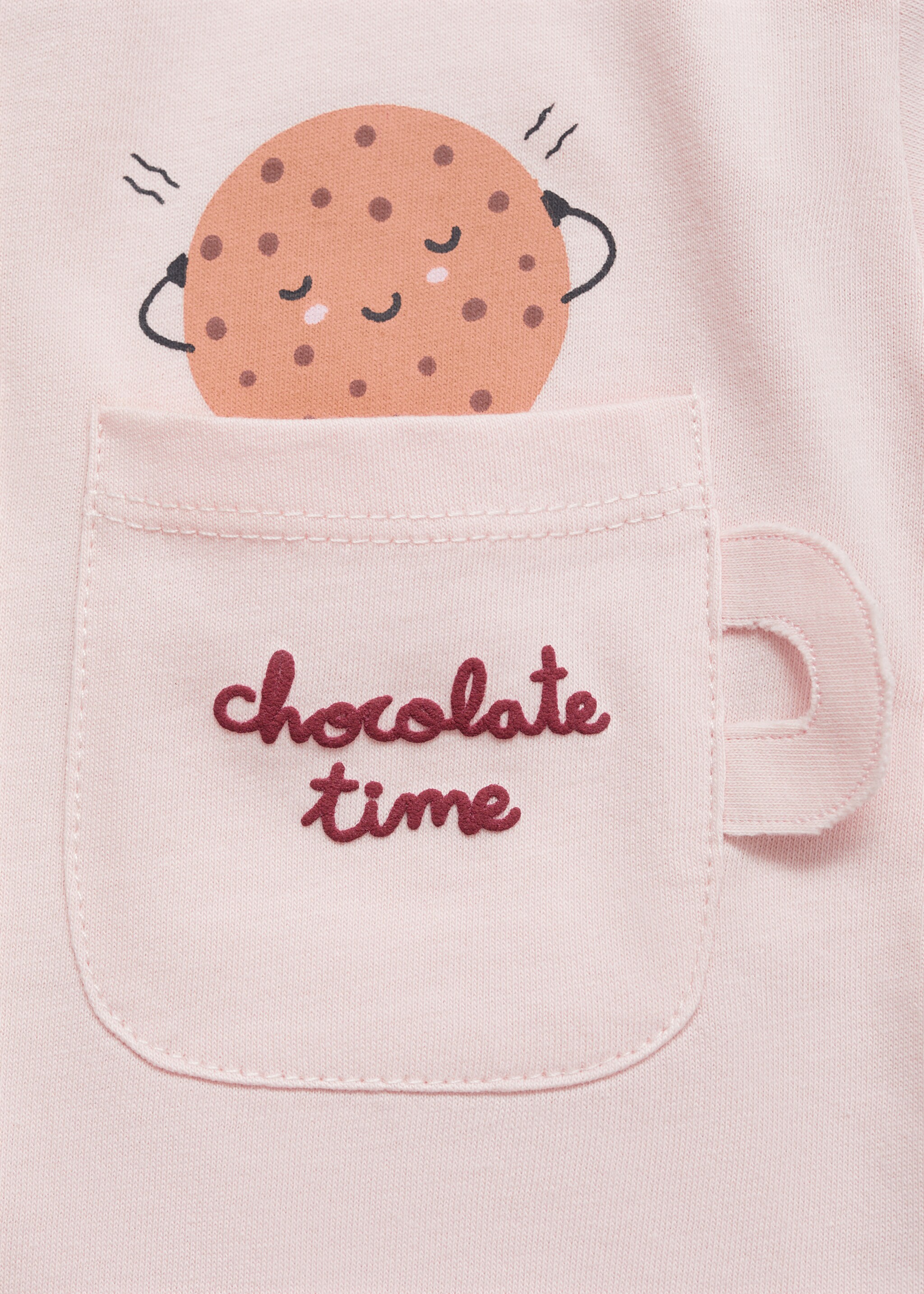 Printed detail T-shirt - Details of the article 8, Pink. Ref: 77009077-00.