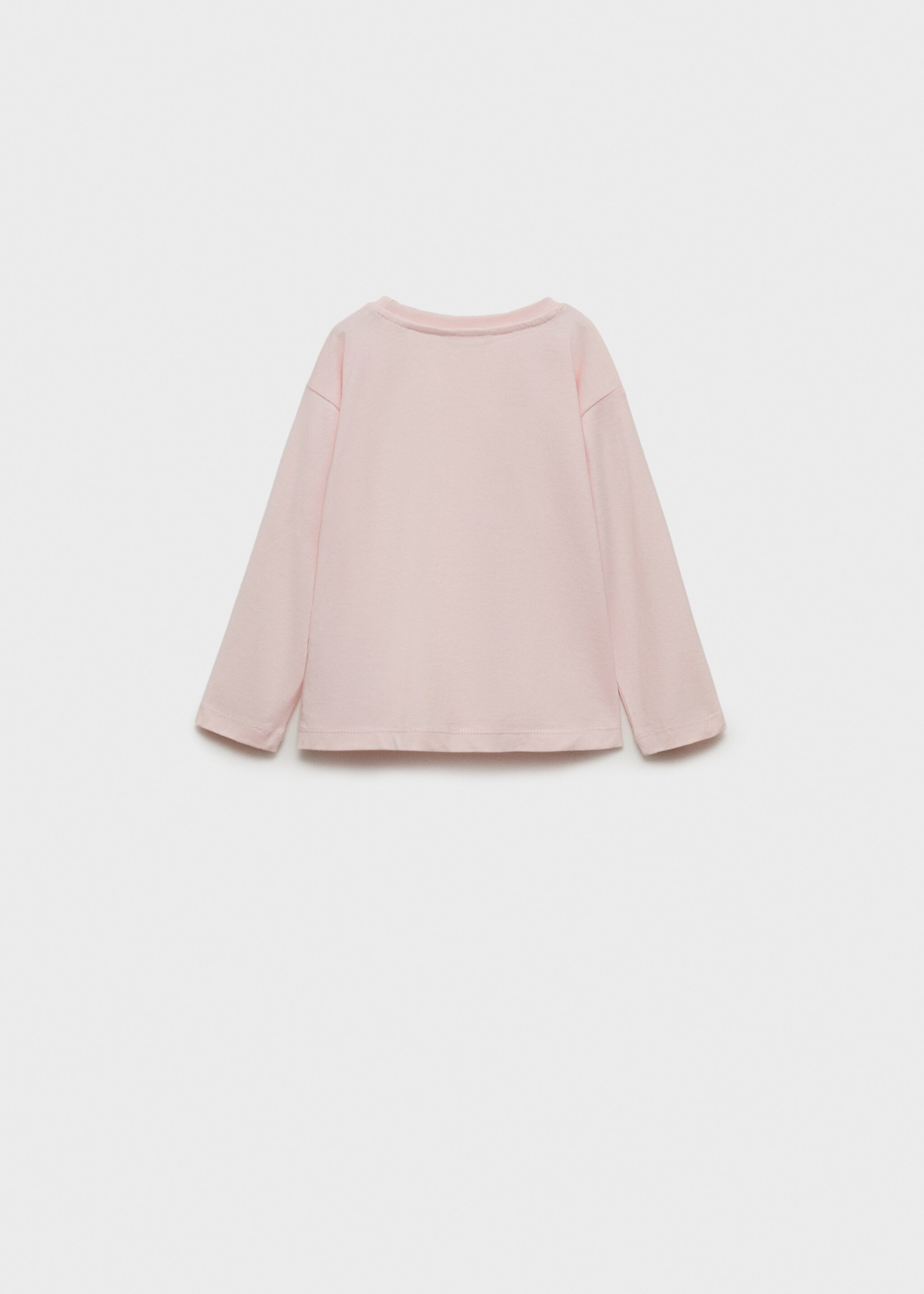 Printed detail T-shirt - Reverse of the article, Pink. Ref: 77009077-00.