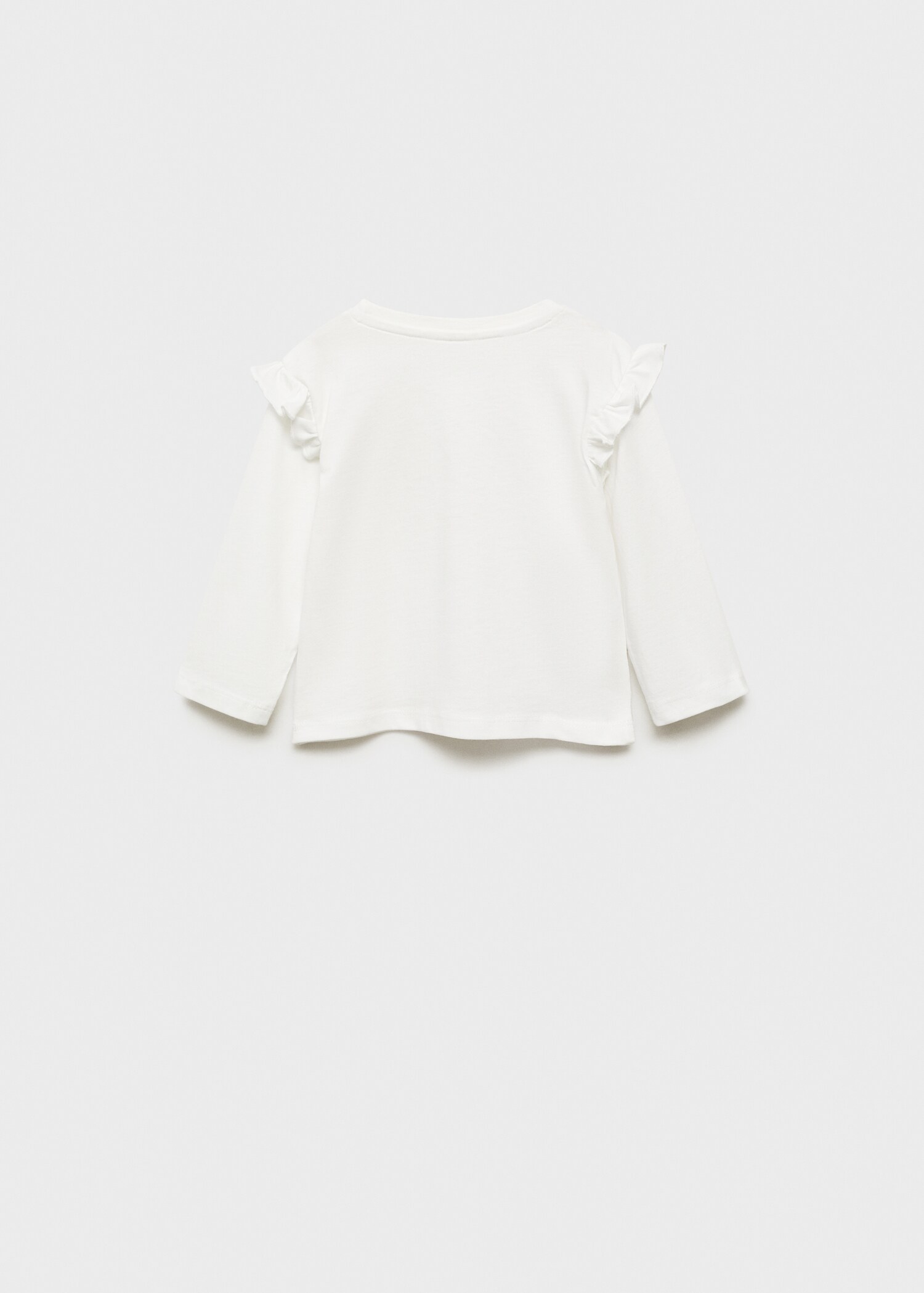 T-shirt med volanger och tryck - Artikelns baksida