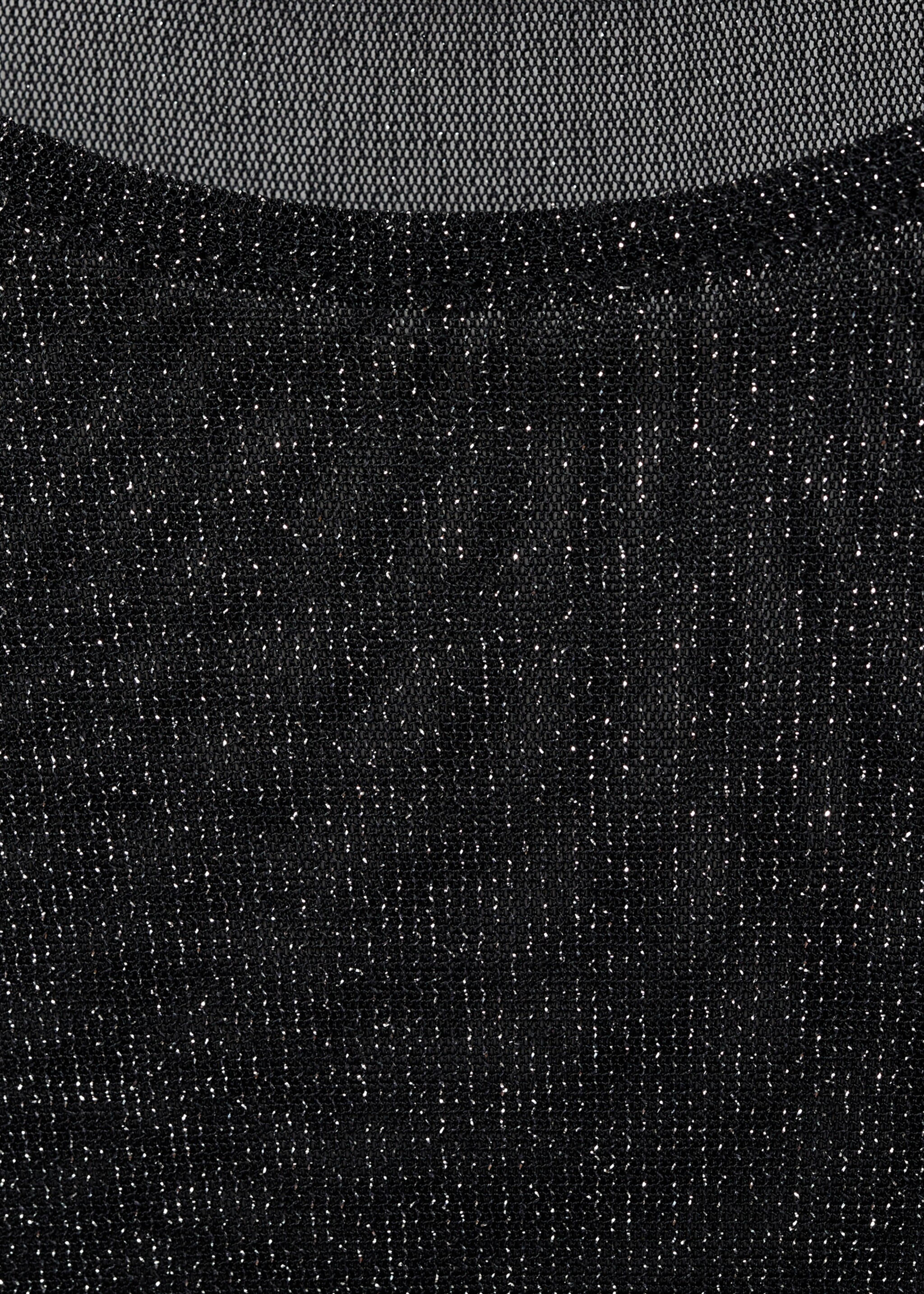 T-shirt Lurex semi-transparent - Détail de l'article 8, Noir. Ref: 77009081-00.