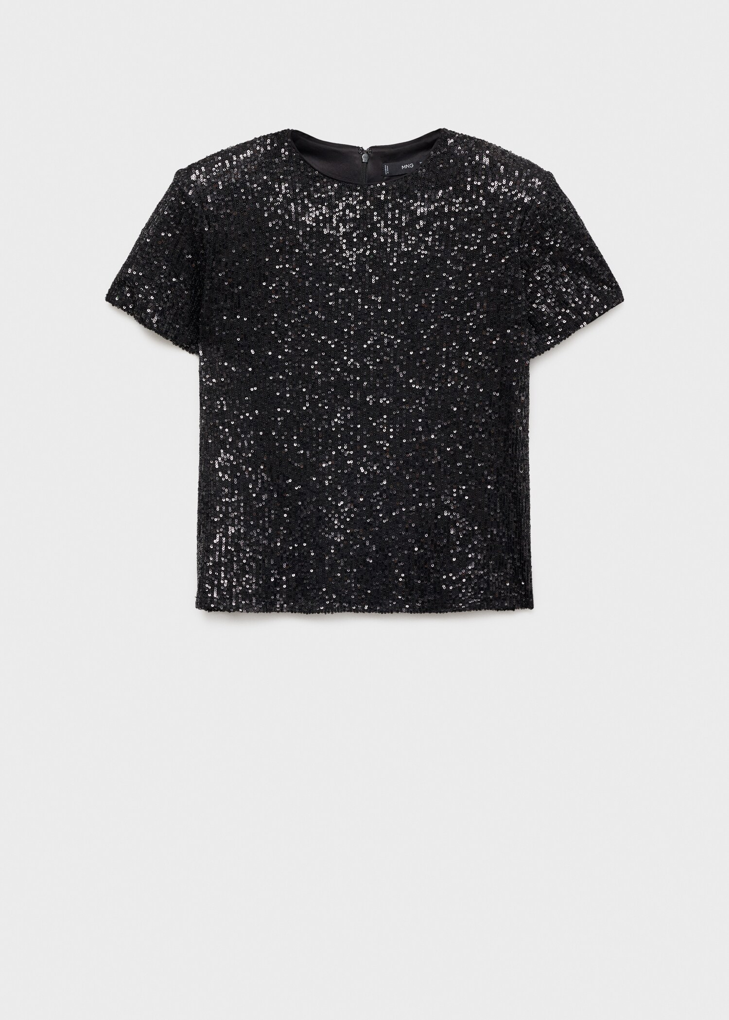 Short-sleeved sequined t-shirt - Article without model