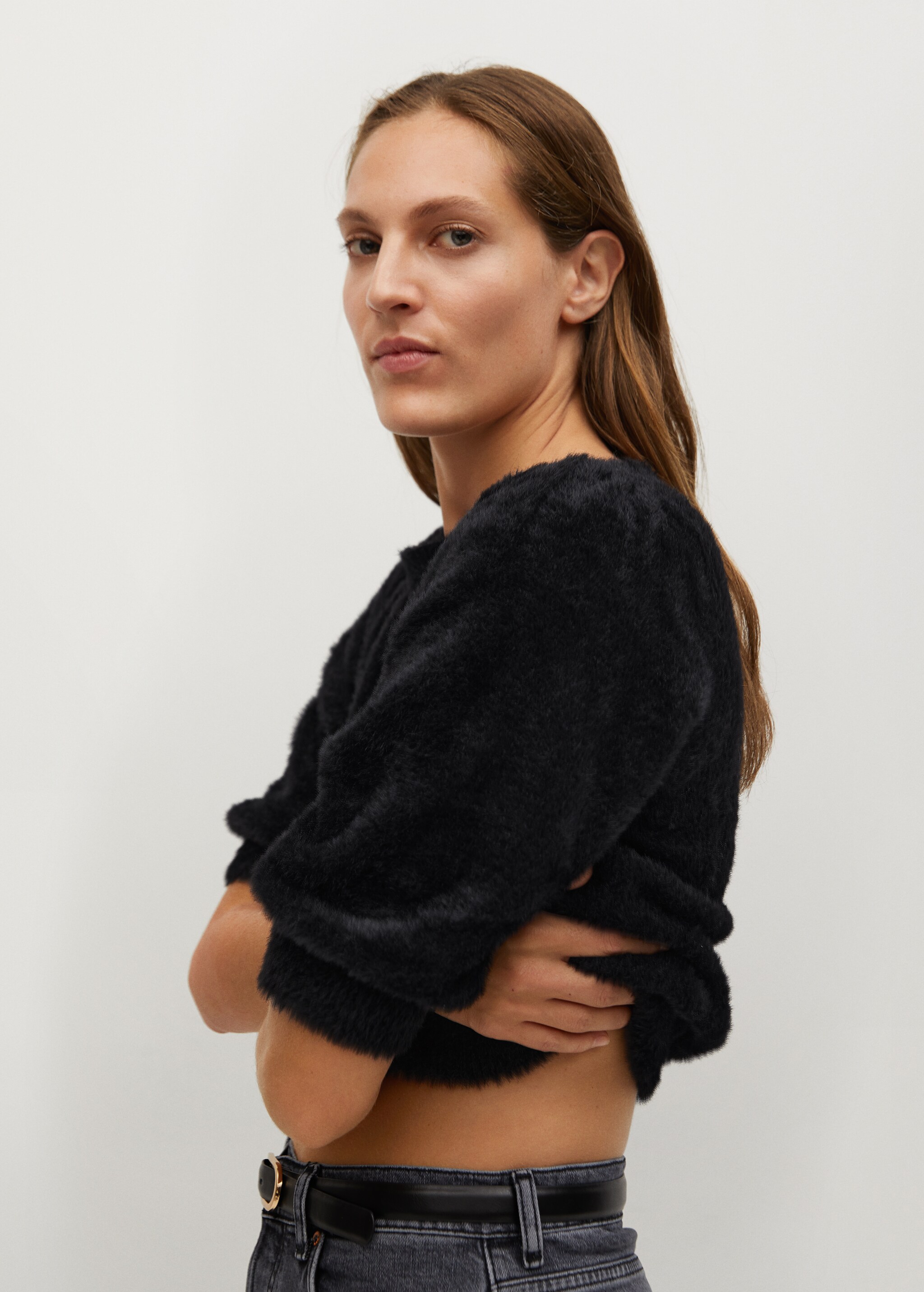 Faux-fur textured sweater - Details of the article 1