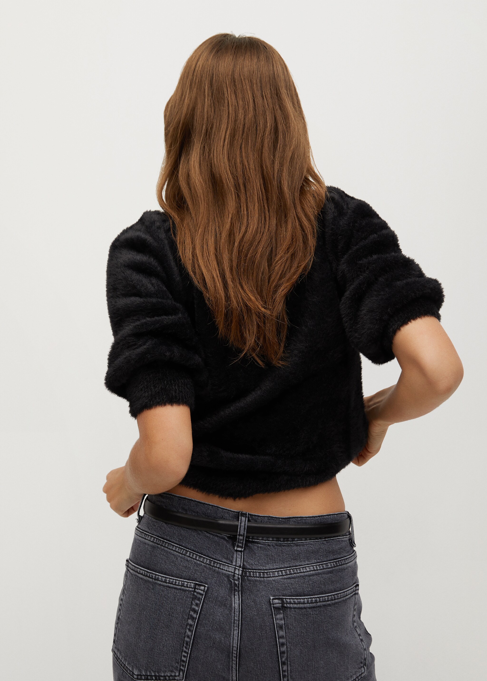 Faux-fur textured sweater - Reverse of the article