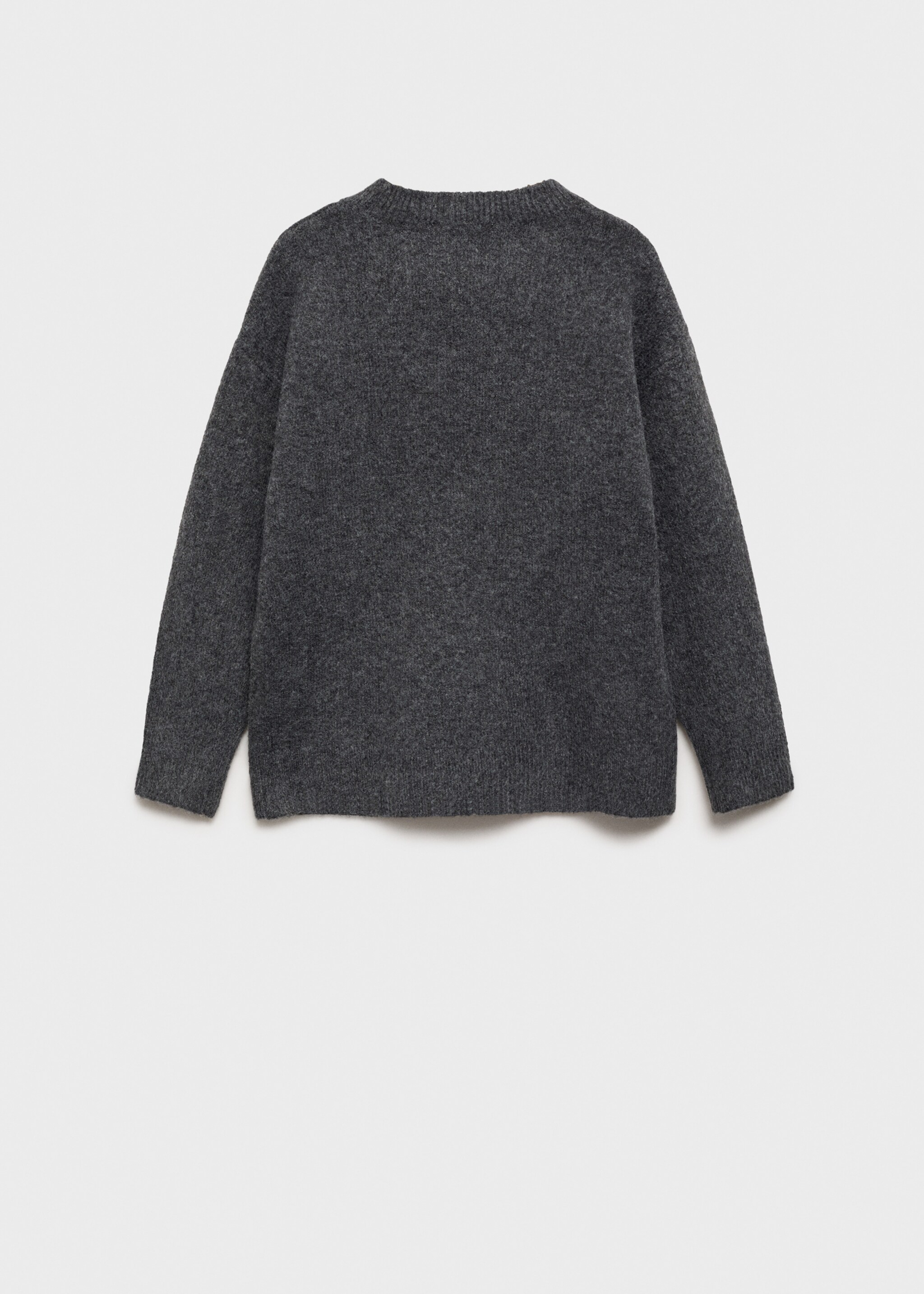 Stars knitted sweater - Reverse of the article, Charcoal. Ref: 77009241-00.