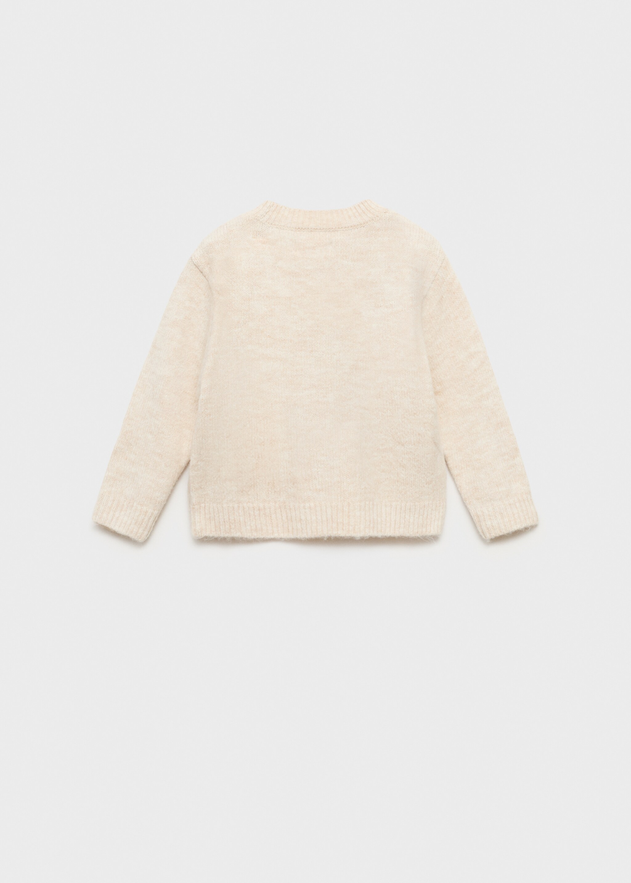 Reindeer print knitted sweater - Reverse of the article, Beige. Ref: 77009249-00.