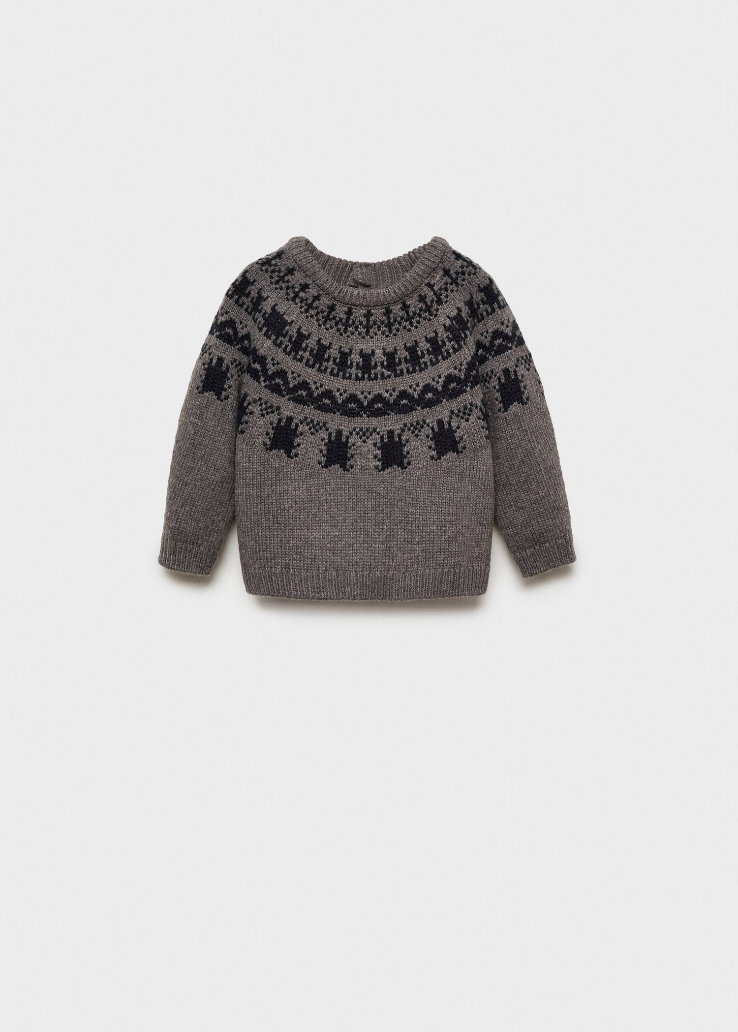 Pull jacquard en laine - Article sans modèle