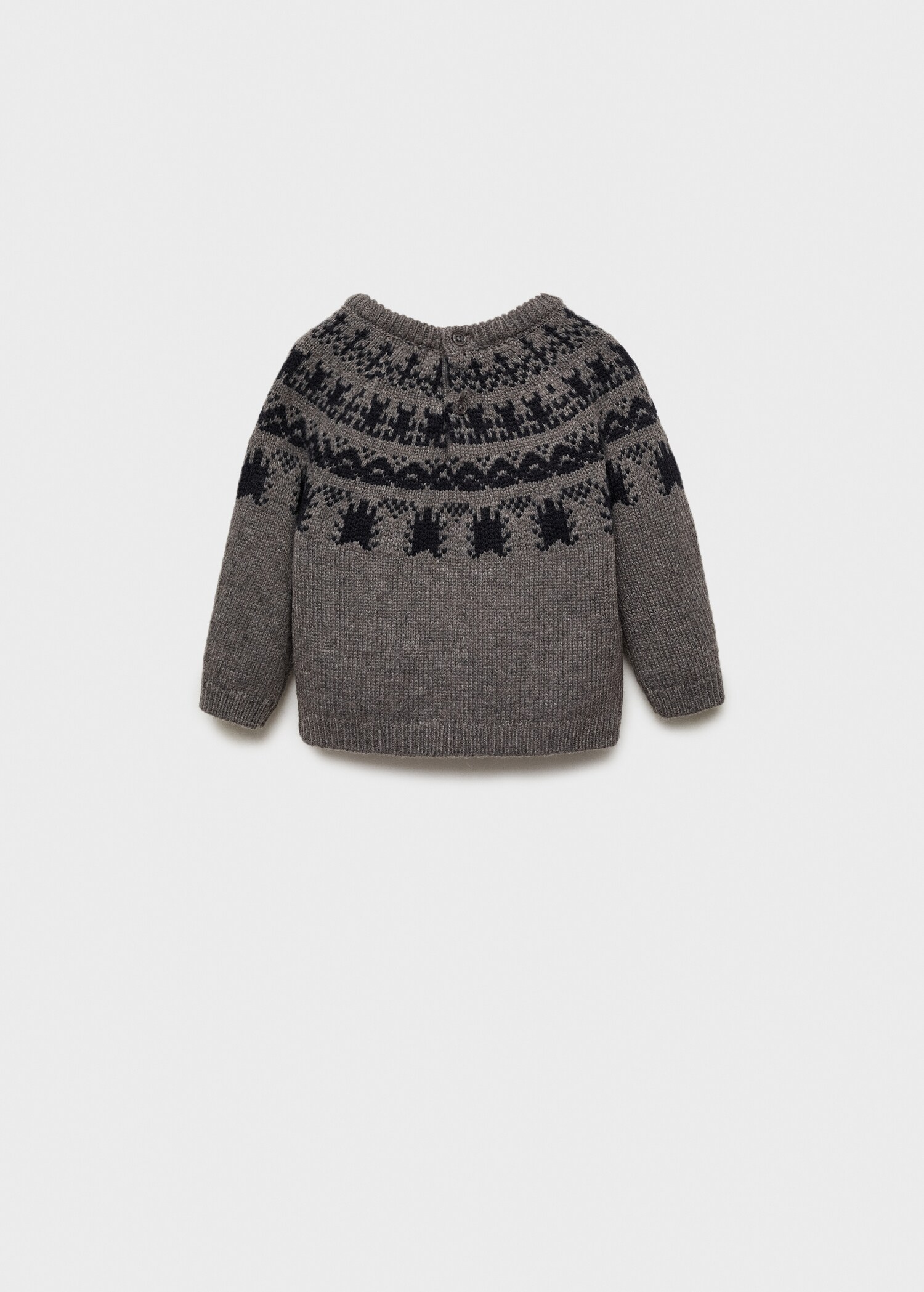 Pull jacquard en laine - Verso de l’article