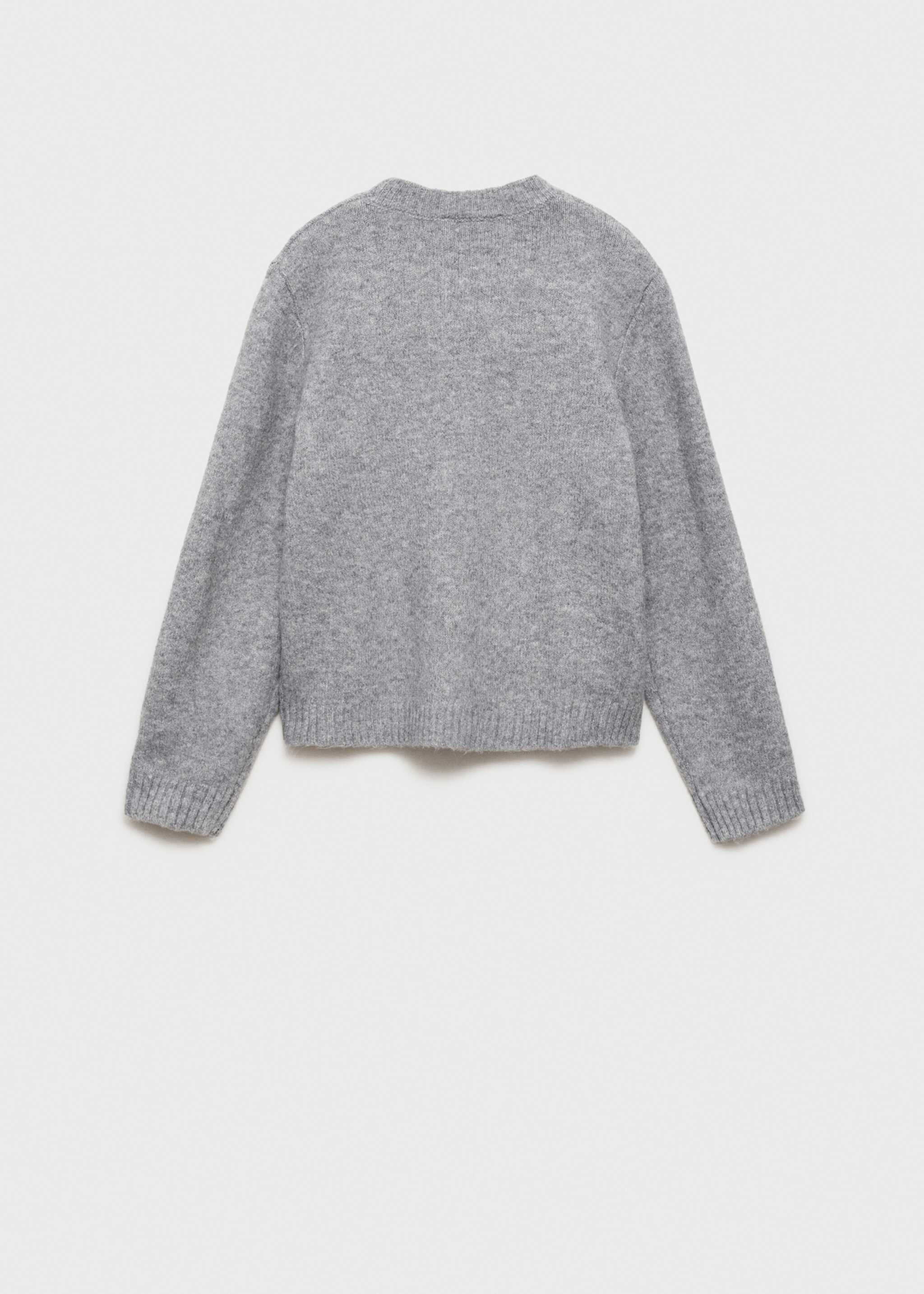 Knit paillette sweater - Reverse of the article, Medium Heather Grey. Ref: 77009251-00.