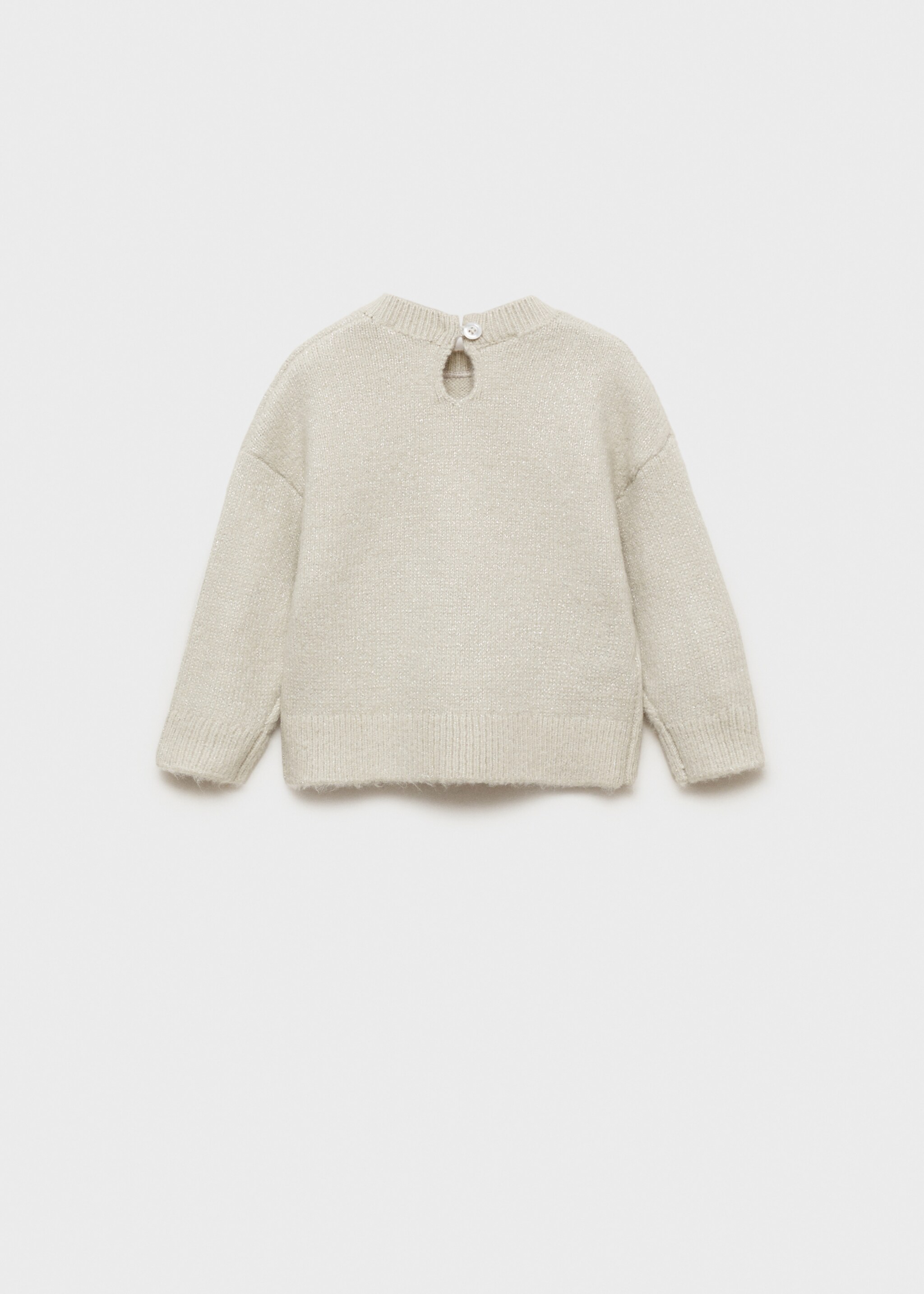Penguin embroidered knit sweater - Reverse of the article, Light/Pastel Grey. Ref: 77009253-00.