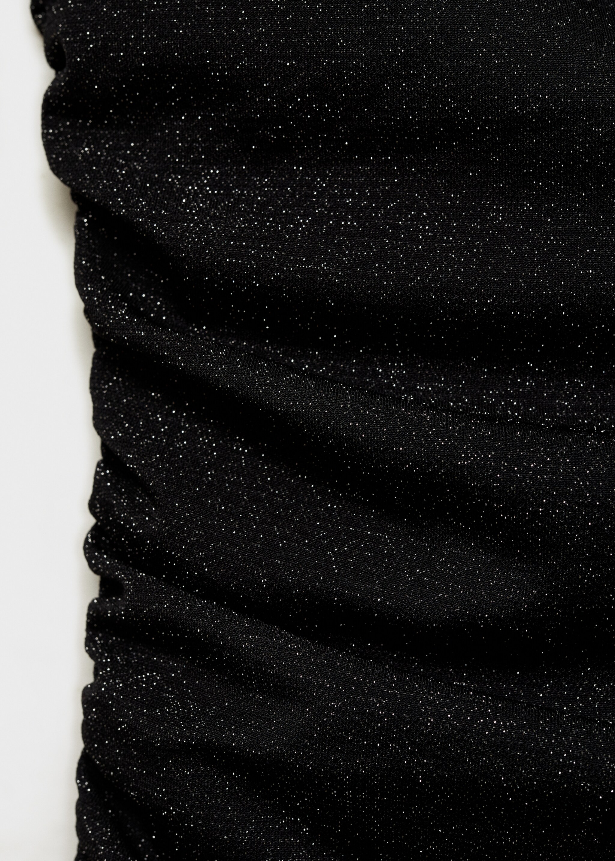 Halter-neck lurex knitted top - Details of the article 0, Black. Ref: 77009408-00.
