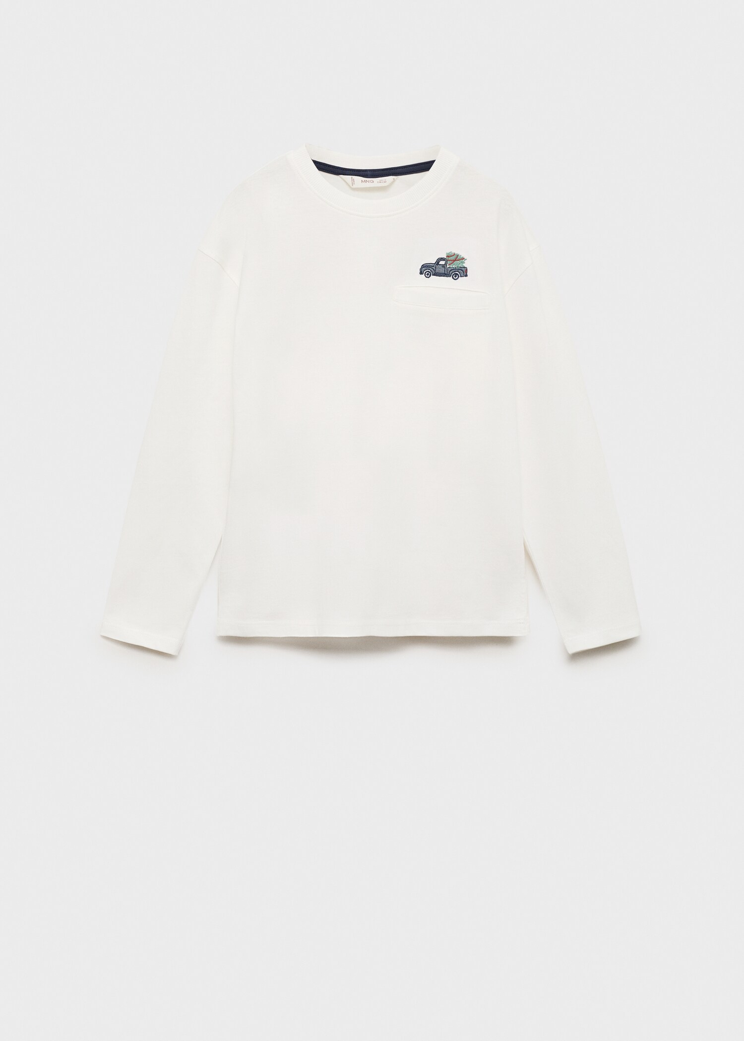 T-shirt coton détail brodé - Article sans modèle