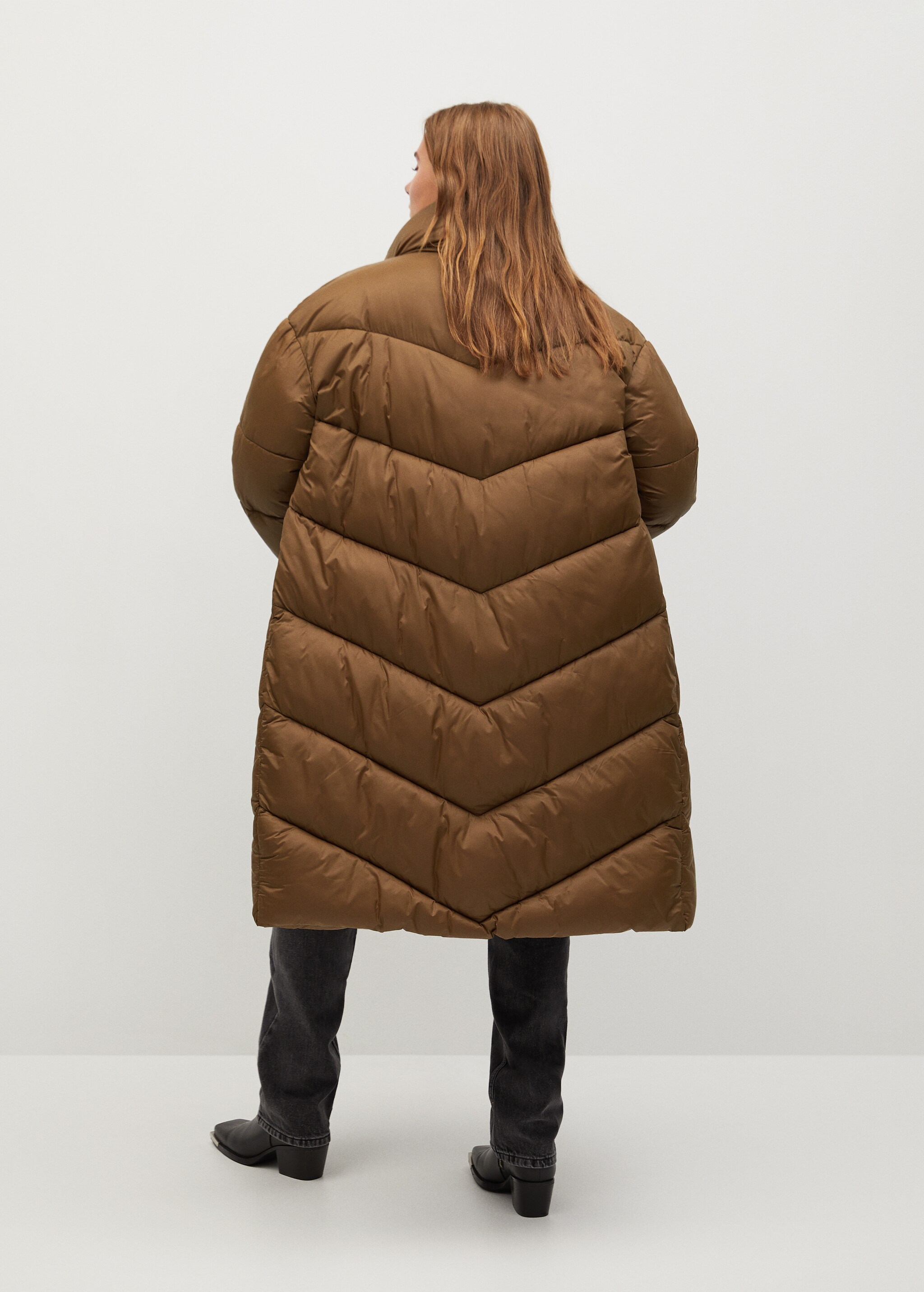 Oversize quilted coat - Reverse of the article