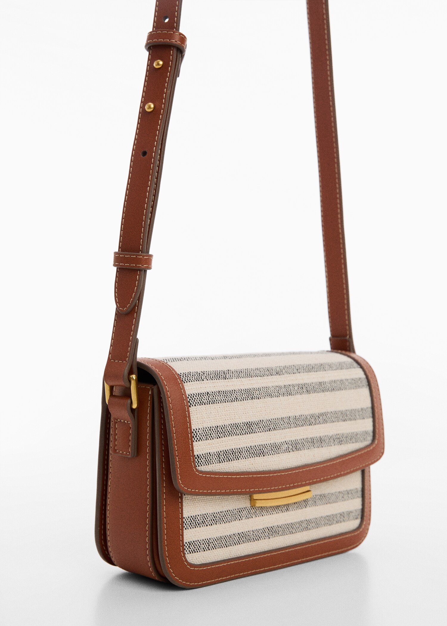 Crossbody bag with flap - Medium plane