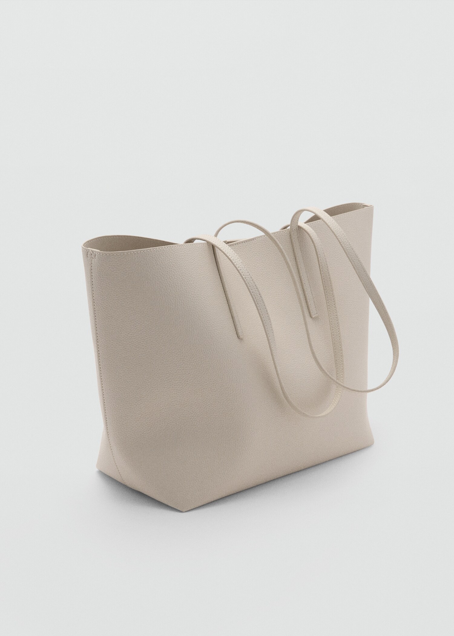 Pebbled effect shopper bag - Medium plane