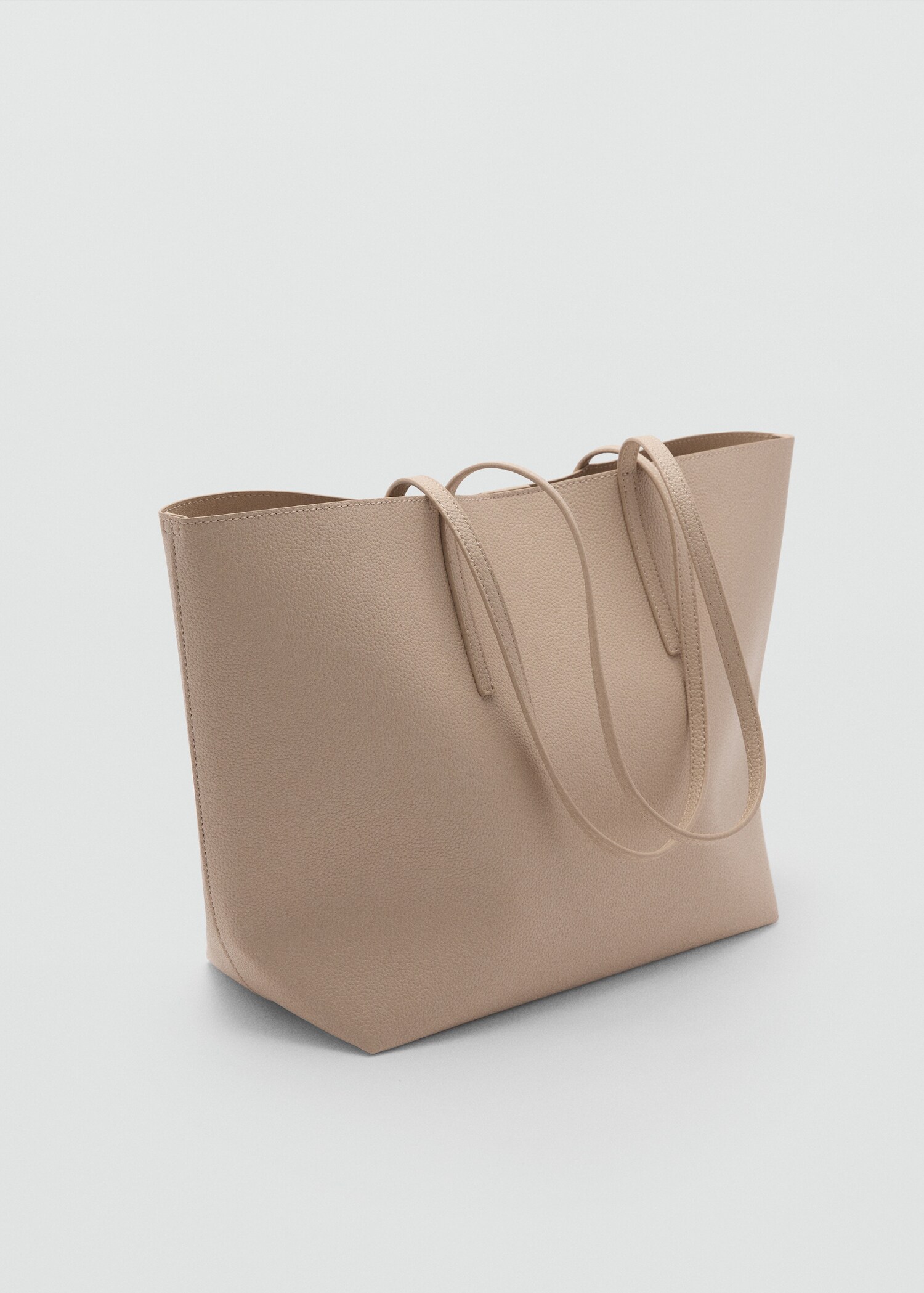 Pebbled effect shopper bag - Medium plane