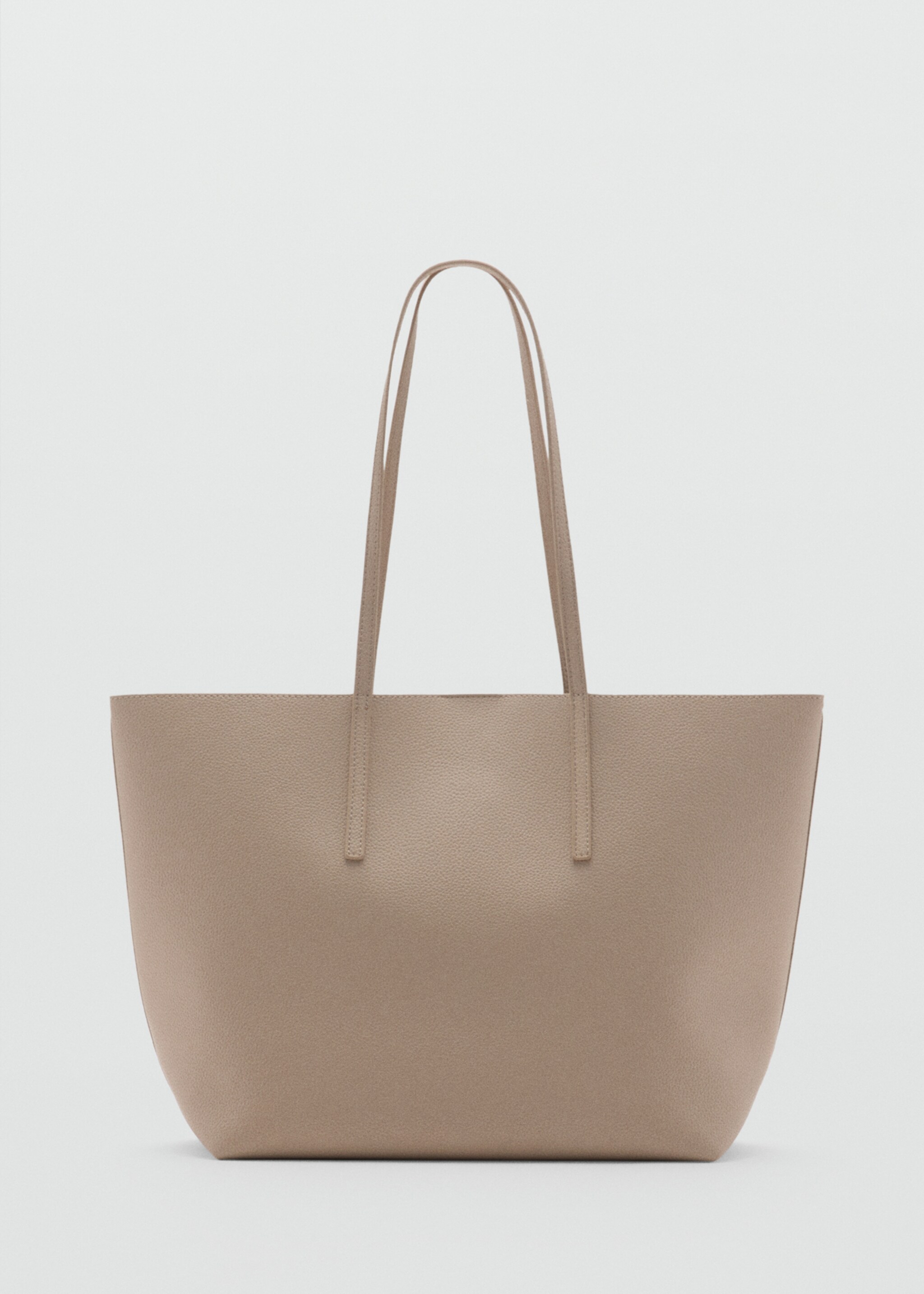 Bolso shopper efecto abatanado - Artículo sin modelo, Marrón medio. Ref: 77010272-00.