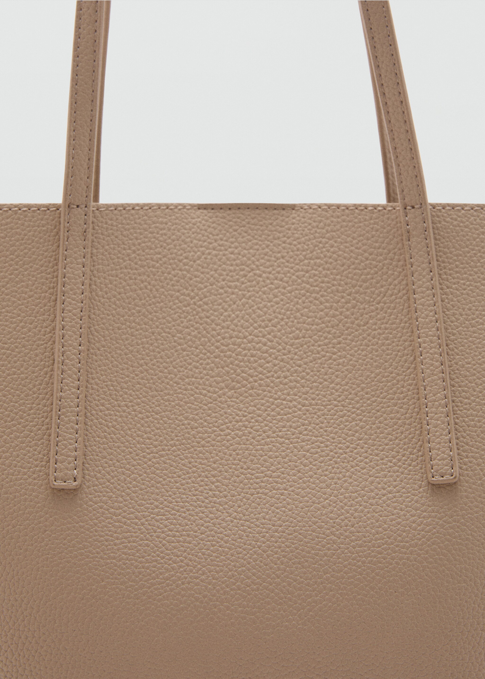 Bolso shopper efecto abatanado - Detalle del artículo 1, Marrón medio. Ref: 77010272-00.