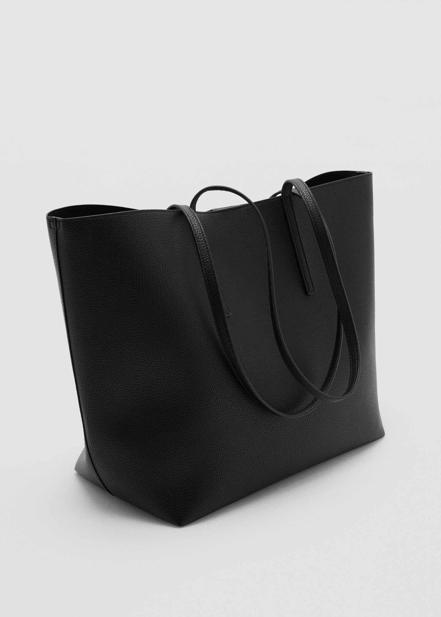 Pebbled effect shopper bag - Medium plane