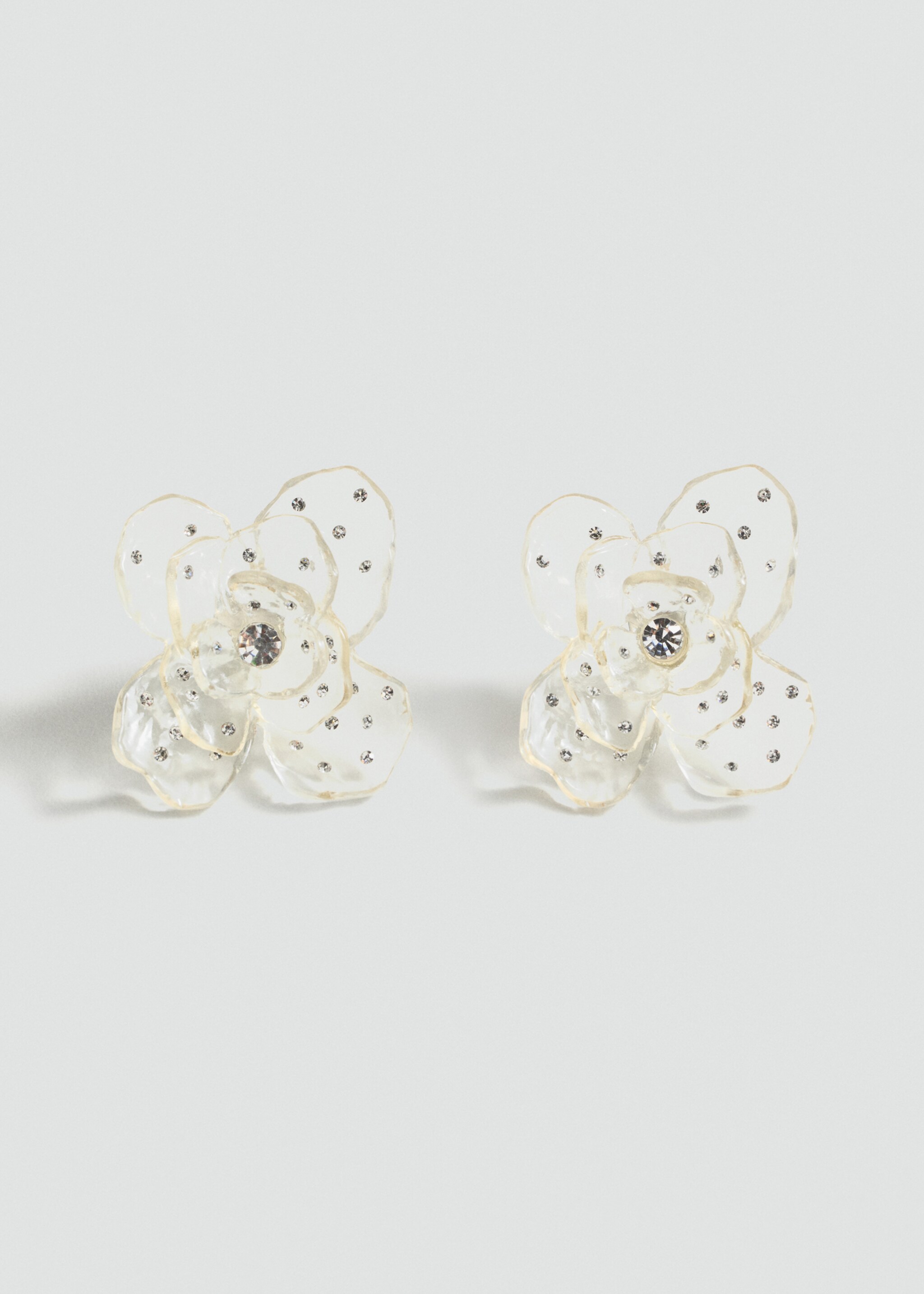 Maxi flower earrings - Article without model, Silver. Ref: 77010275-00.