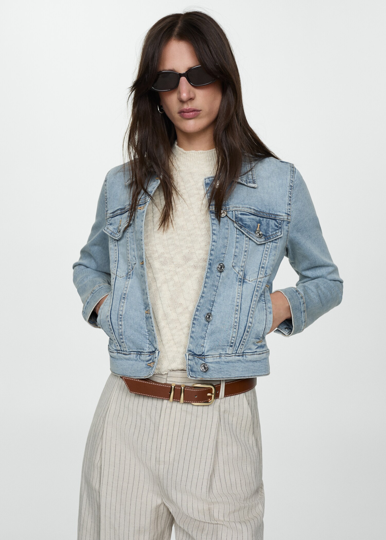Pocketed denim jacket - Medium plane