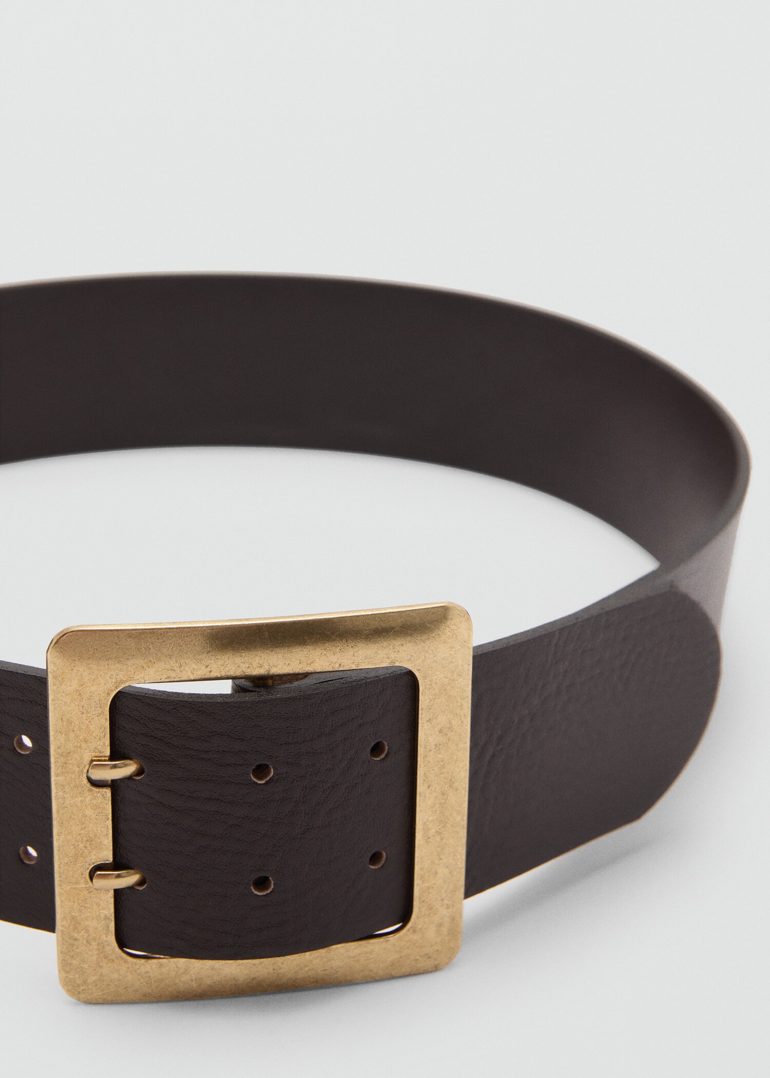 Buckle leather belt - Medium plane