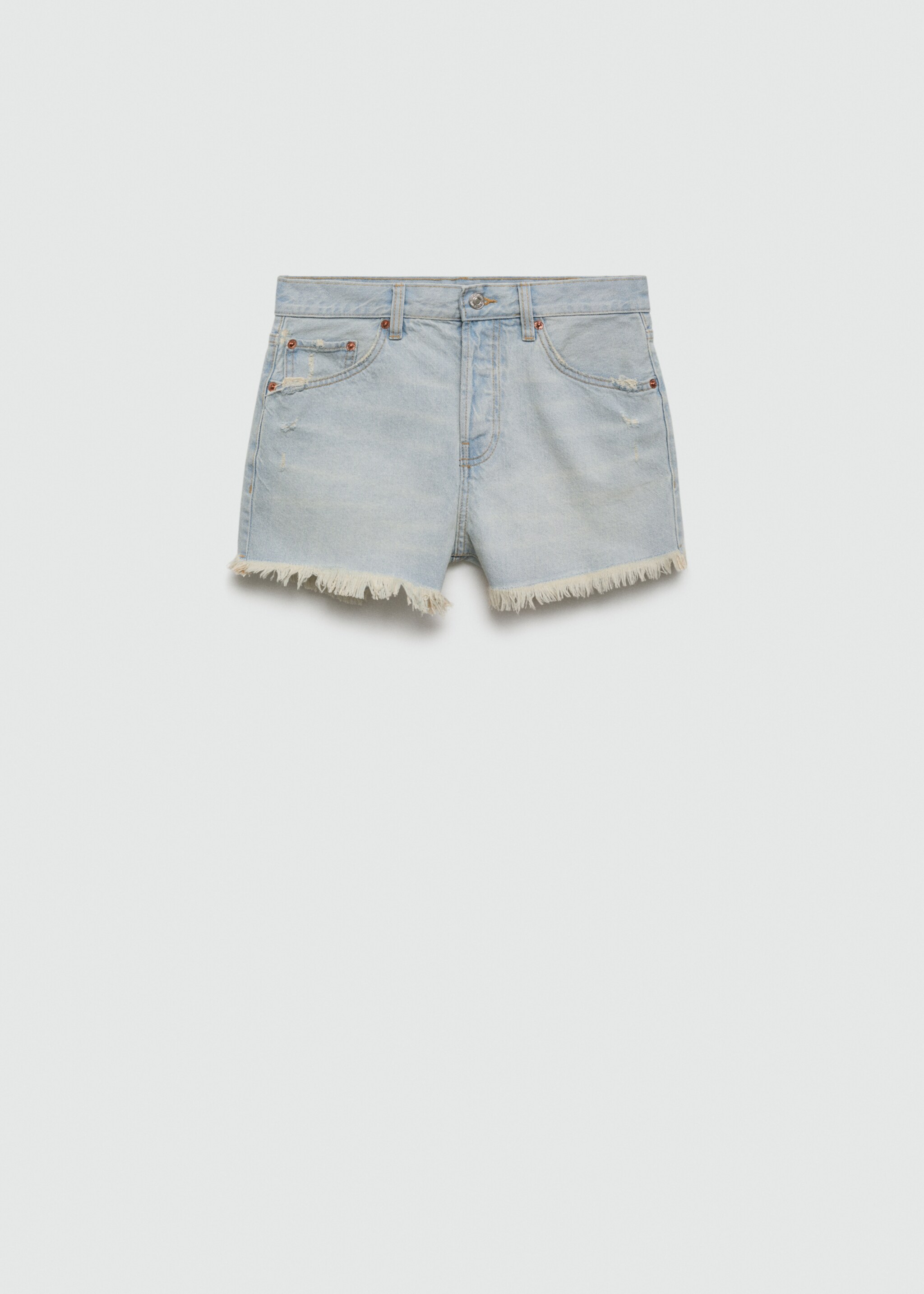 Shorts vaqueros bajo deshilachado - Artículo sin modelo