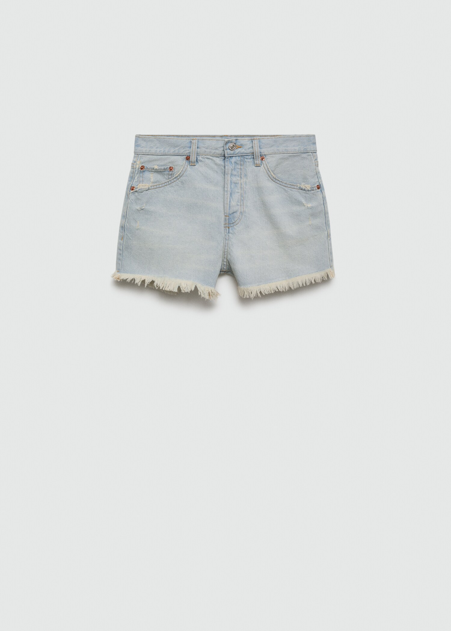 Short en jean revers effilochés - Article sans modèle