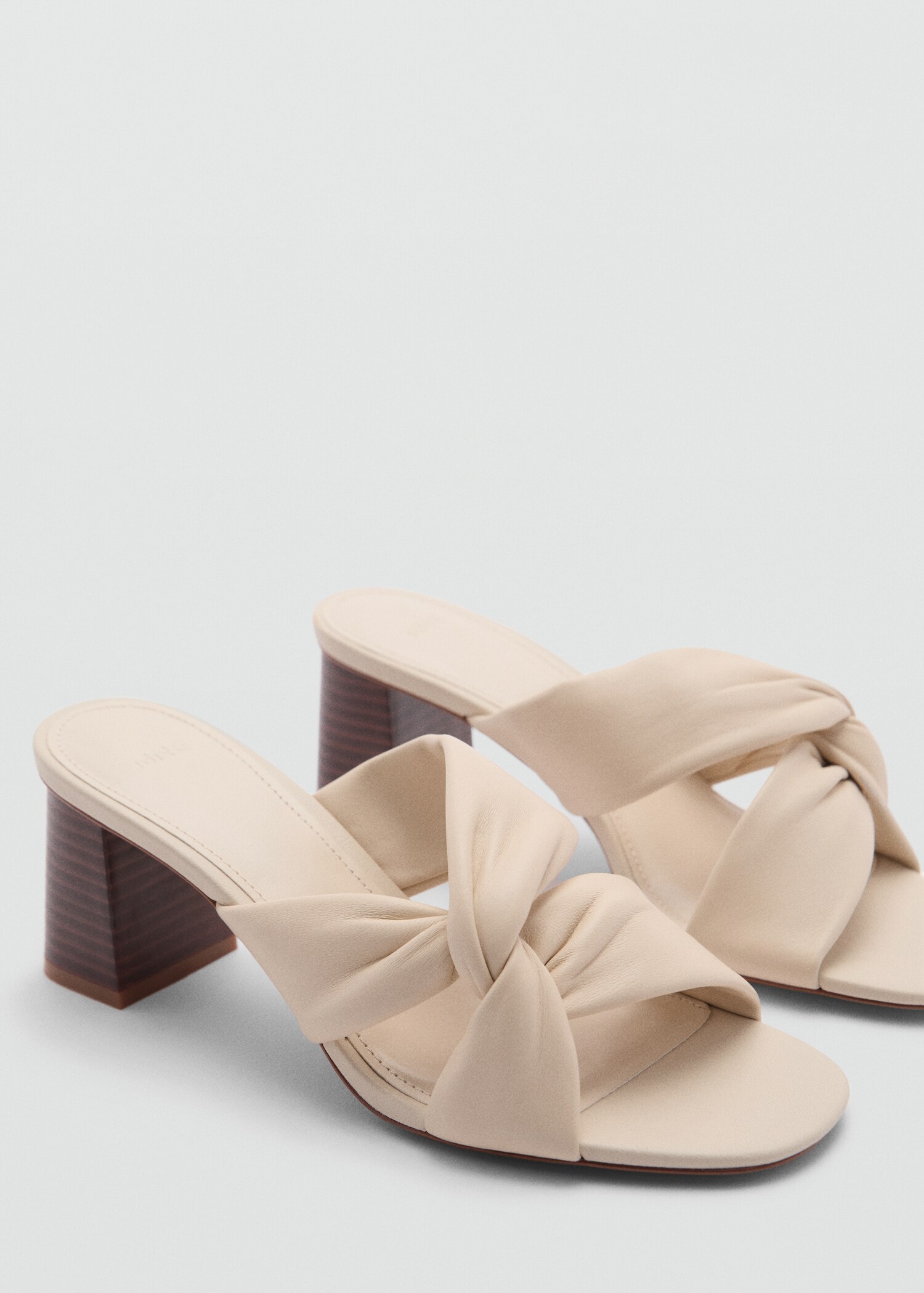 Knot leather sandals - Medium plane