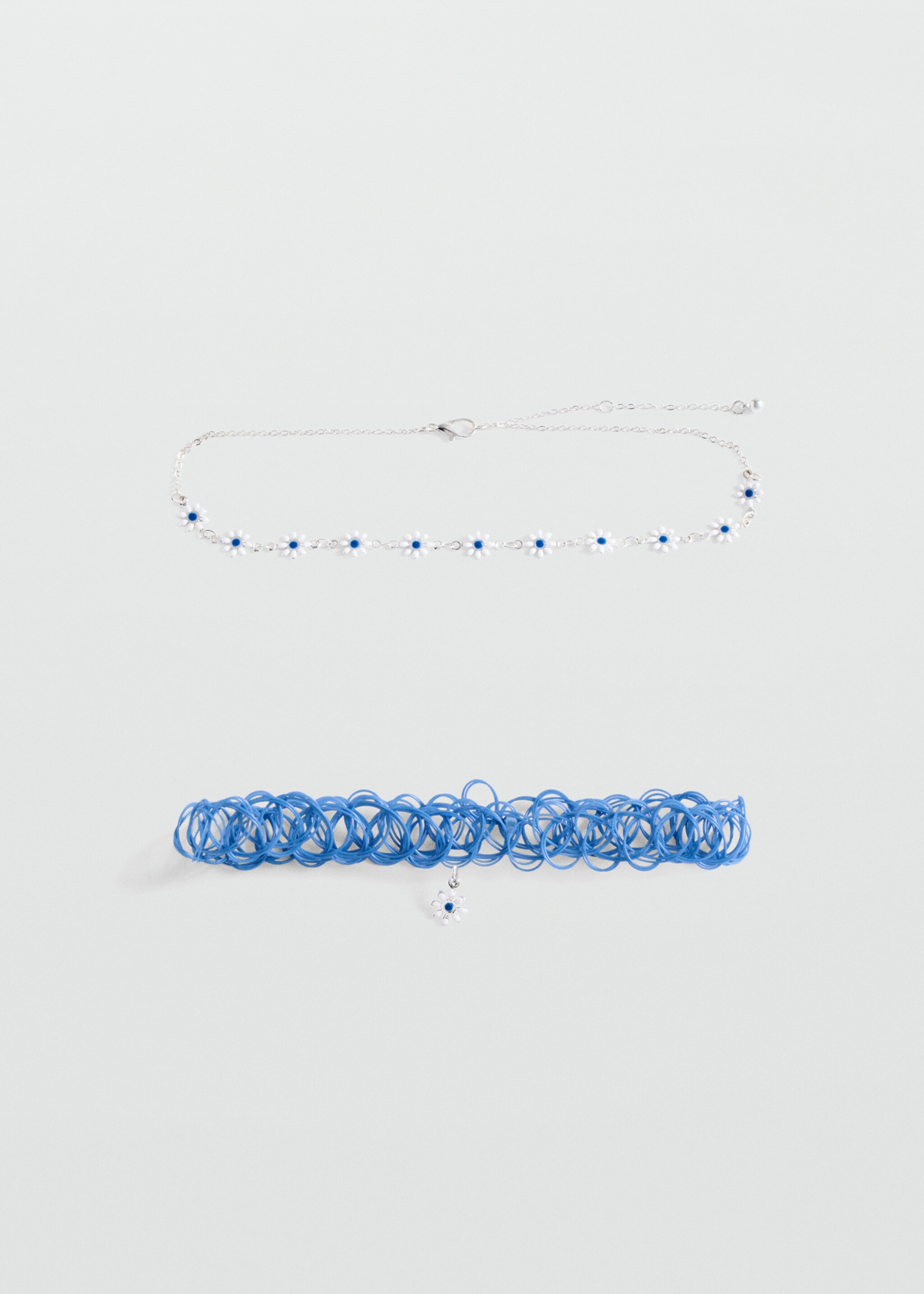 Pack 2 colliers combinés - Article sans modèle, Bleu. Ref: 77010301-00.