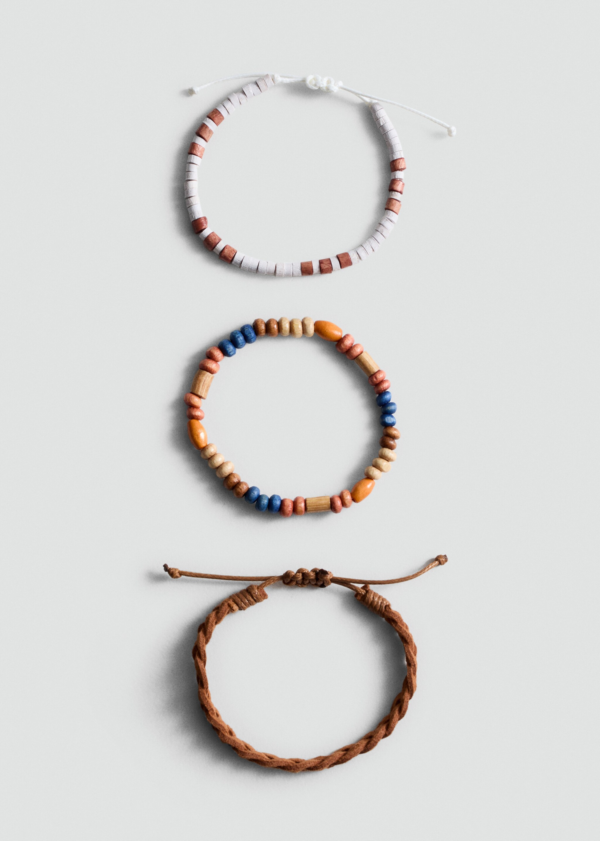 Pack of 3 bracelets - Medium plane, Brown. Ref: 77010312-00.