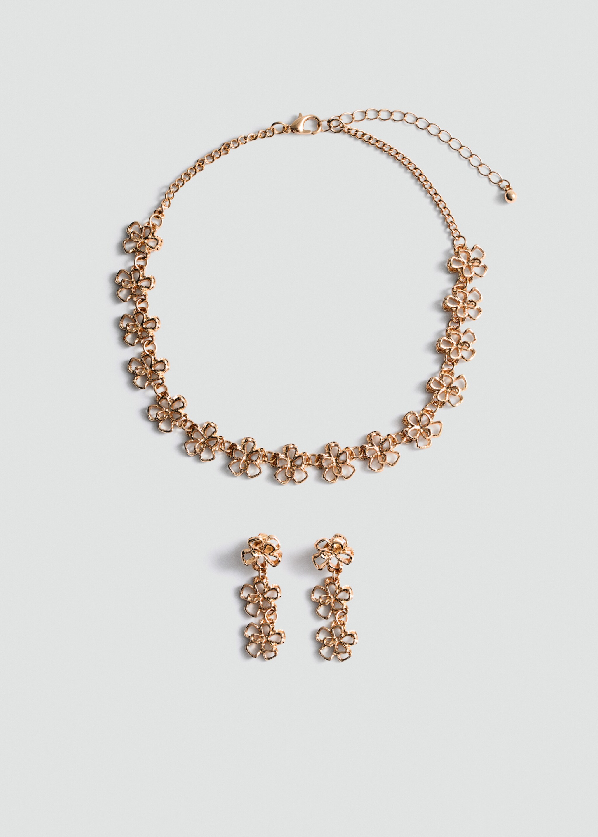 Κολιέ με χάντρες λουλούδια - Προϊόν χωρίς μοντέλο, Χρυσό. Ref: 77010326-00.