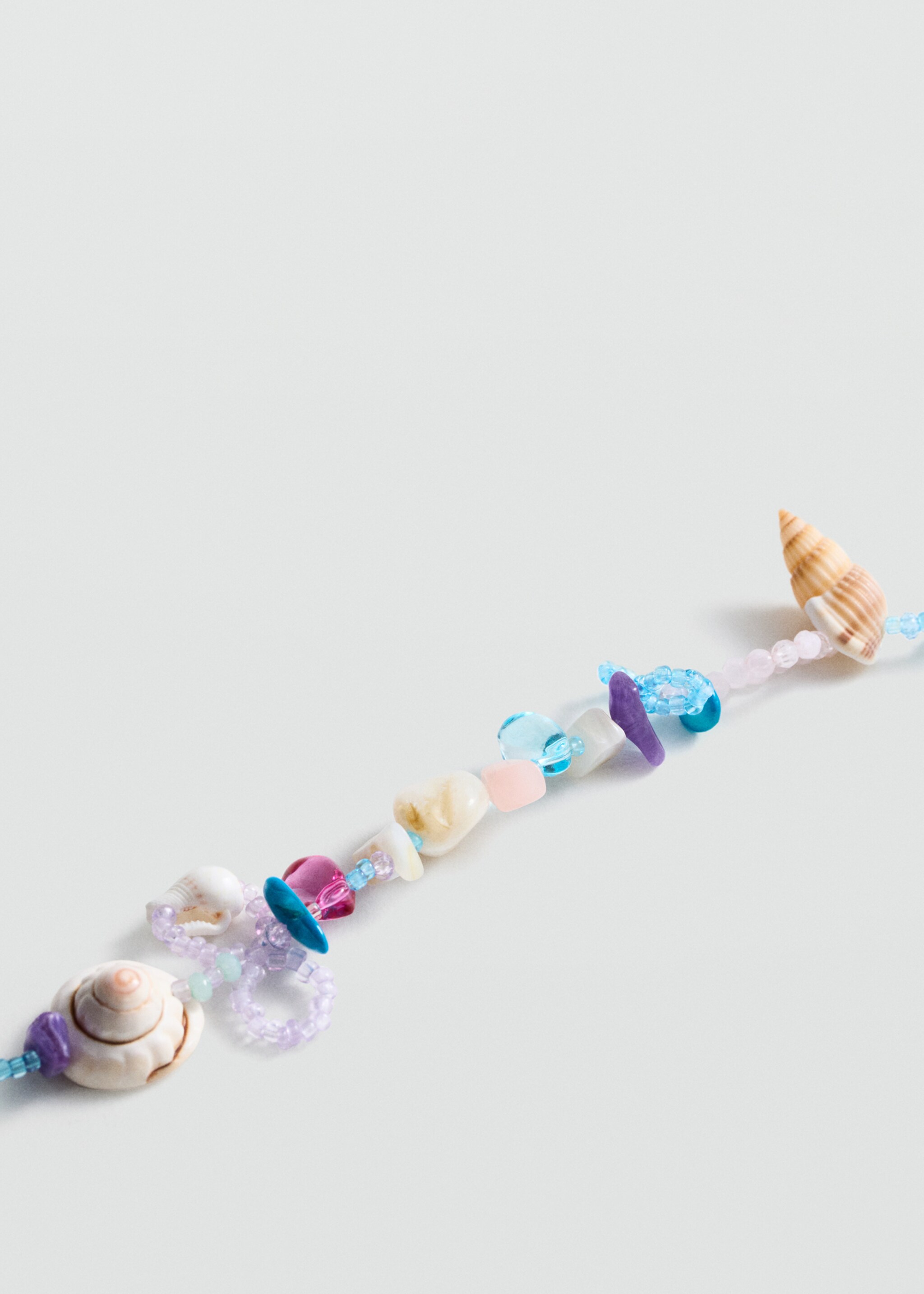 Ketting met gecombineerde kralen - Middenvlak, Lila. Ref: 77010342-00.