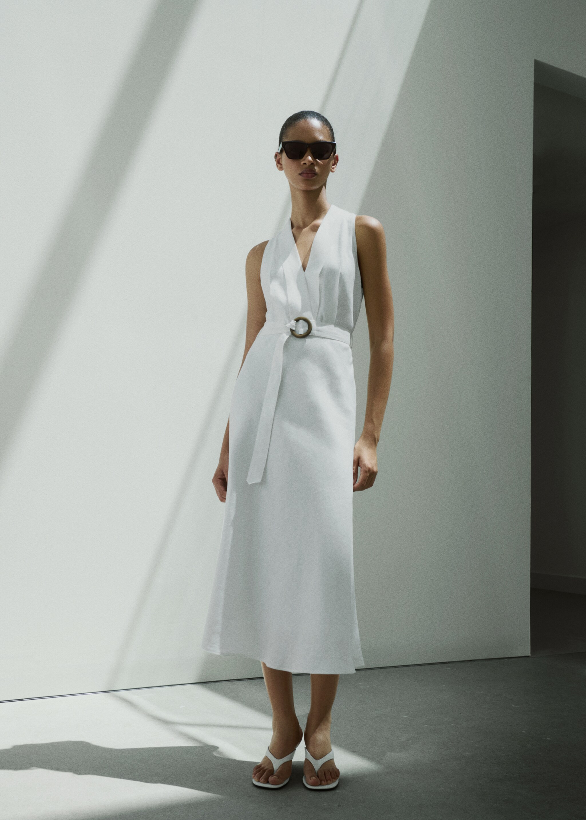 Belt linen dress - Details of the article 6