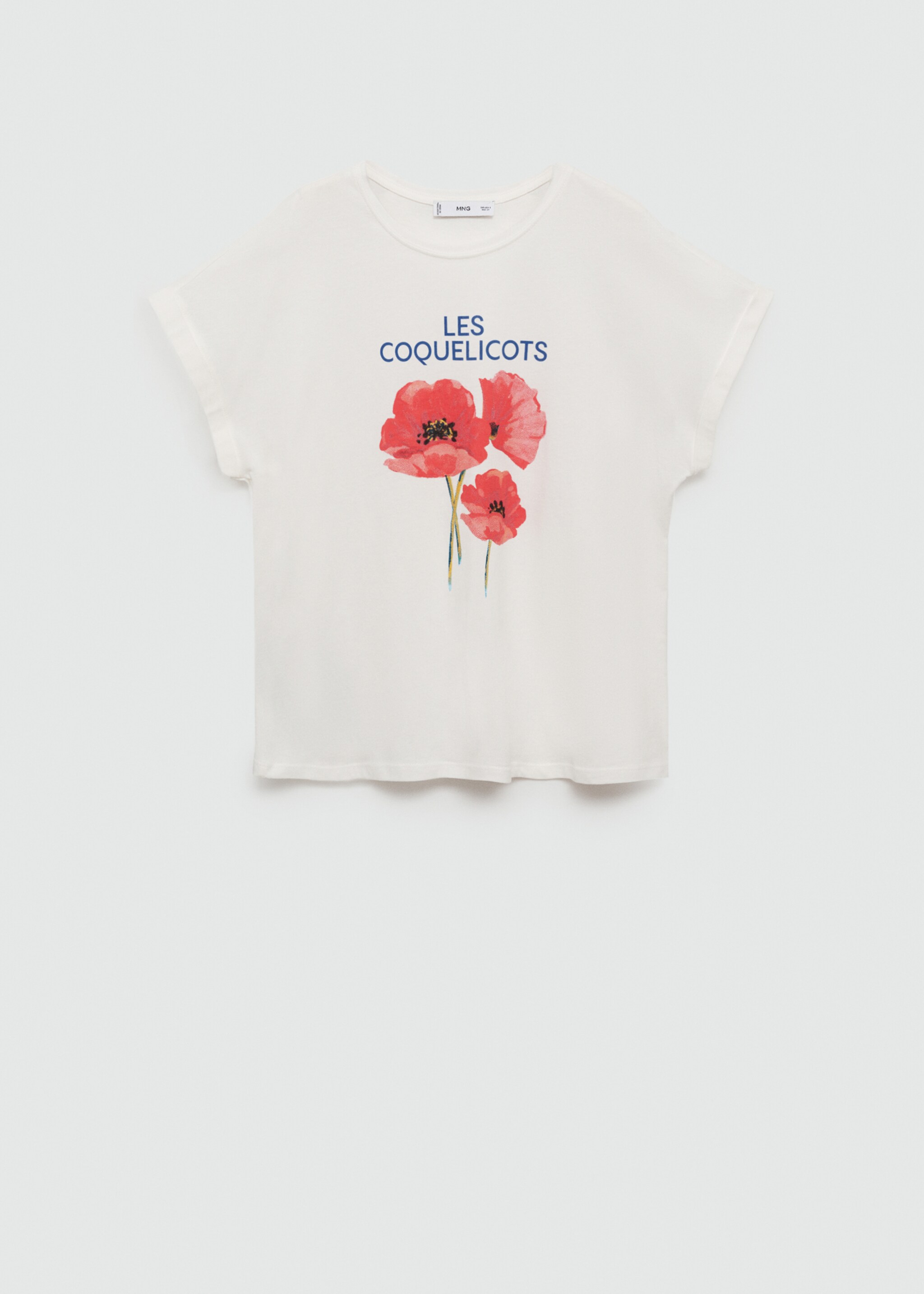 Printed cotton-blend T-shirt - Article without model, Off White. Ref: 77010352-00.