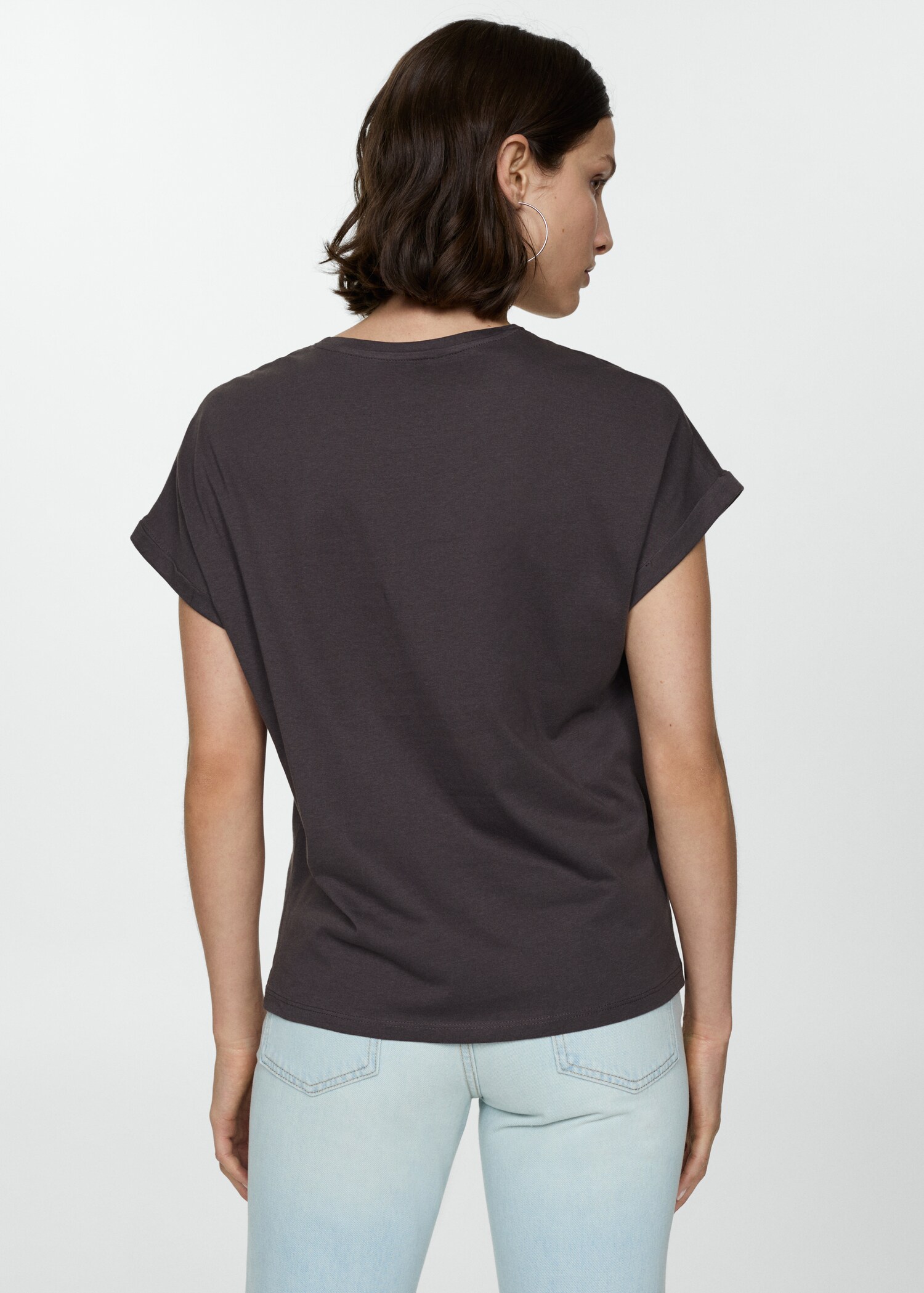 Printed cotton-blend T-shirt - Reverse of the article