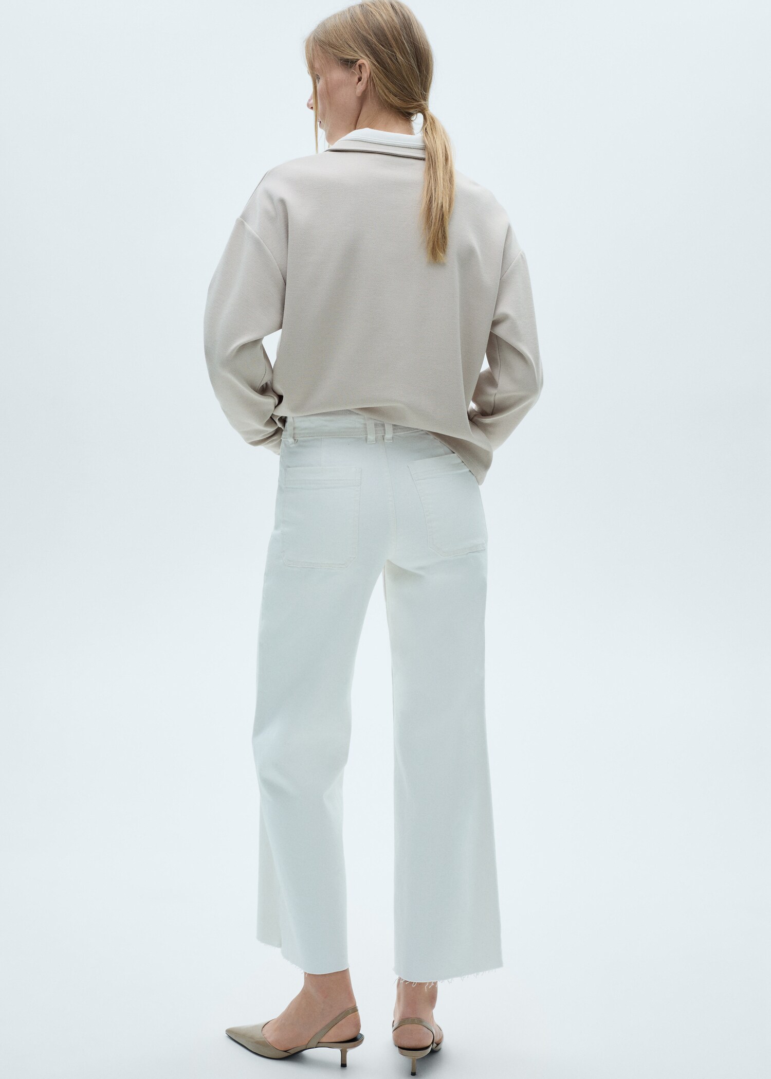 Culotte-Jeans mit hohem Bund Catherin - Rückseite des Artikels