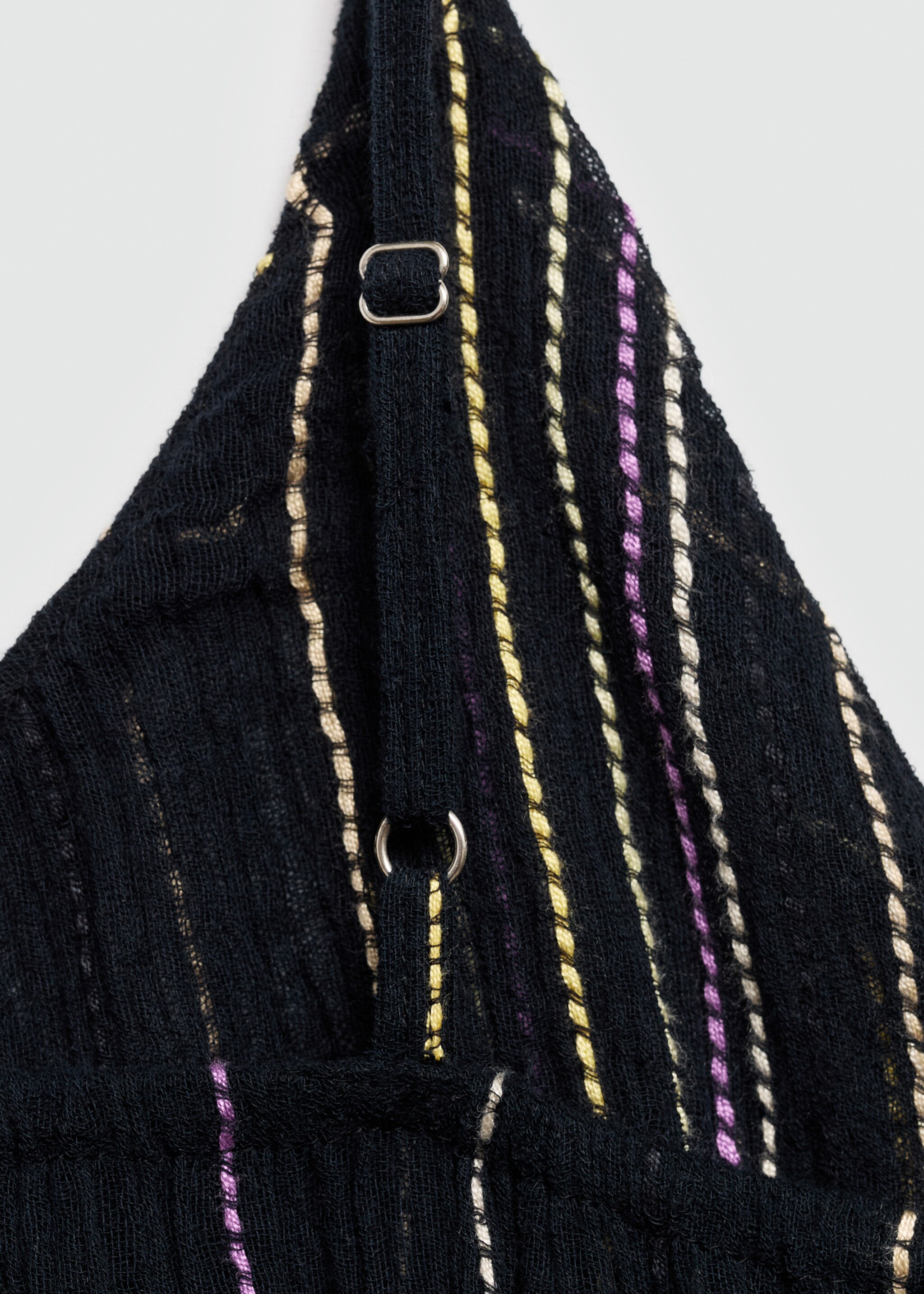 Robe bretelles coutures décoratives - Détail de l'article 0