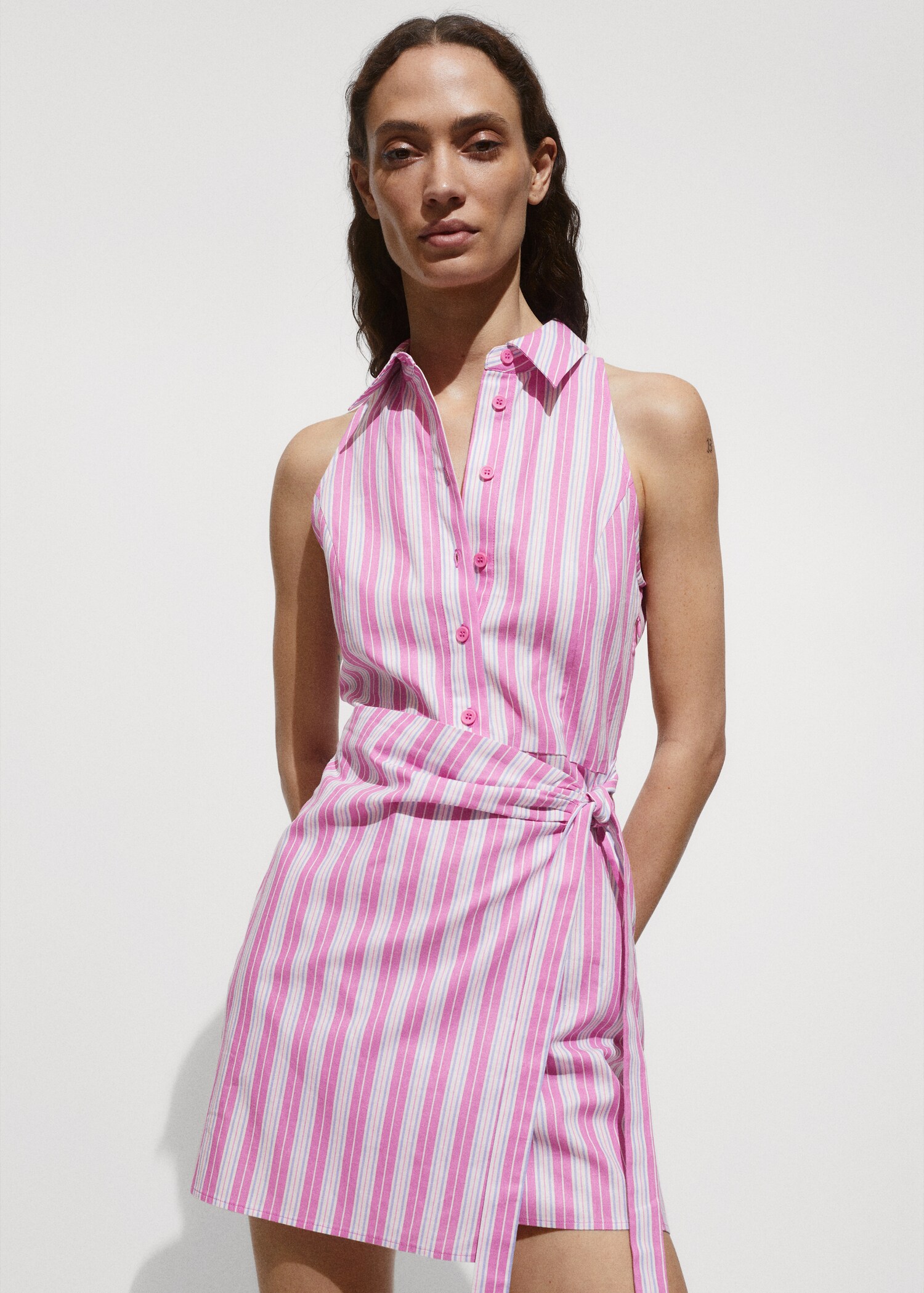 Wrap shirt dress - Medium plane