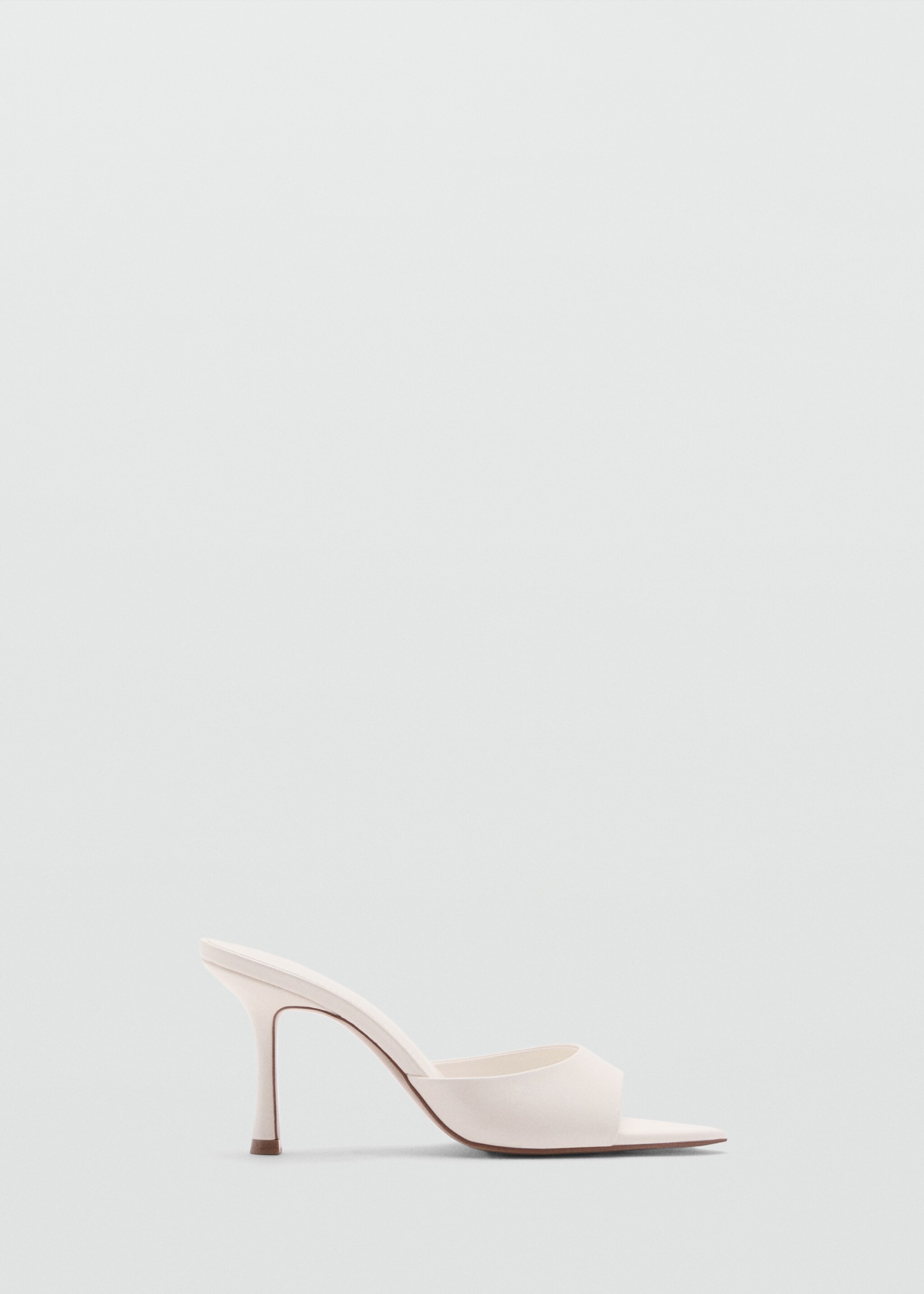 Metallic-effect heeled sandals - Article without model, White. Ref: 77010371-00.