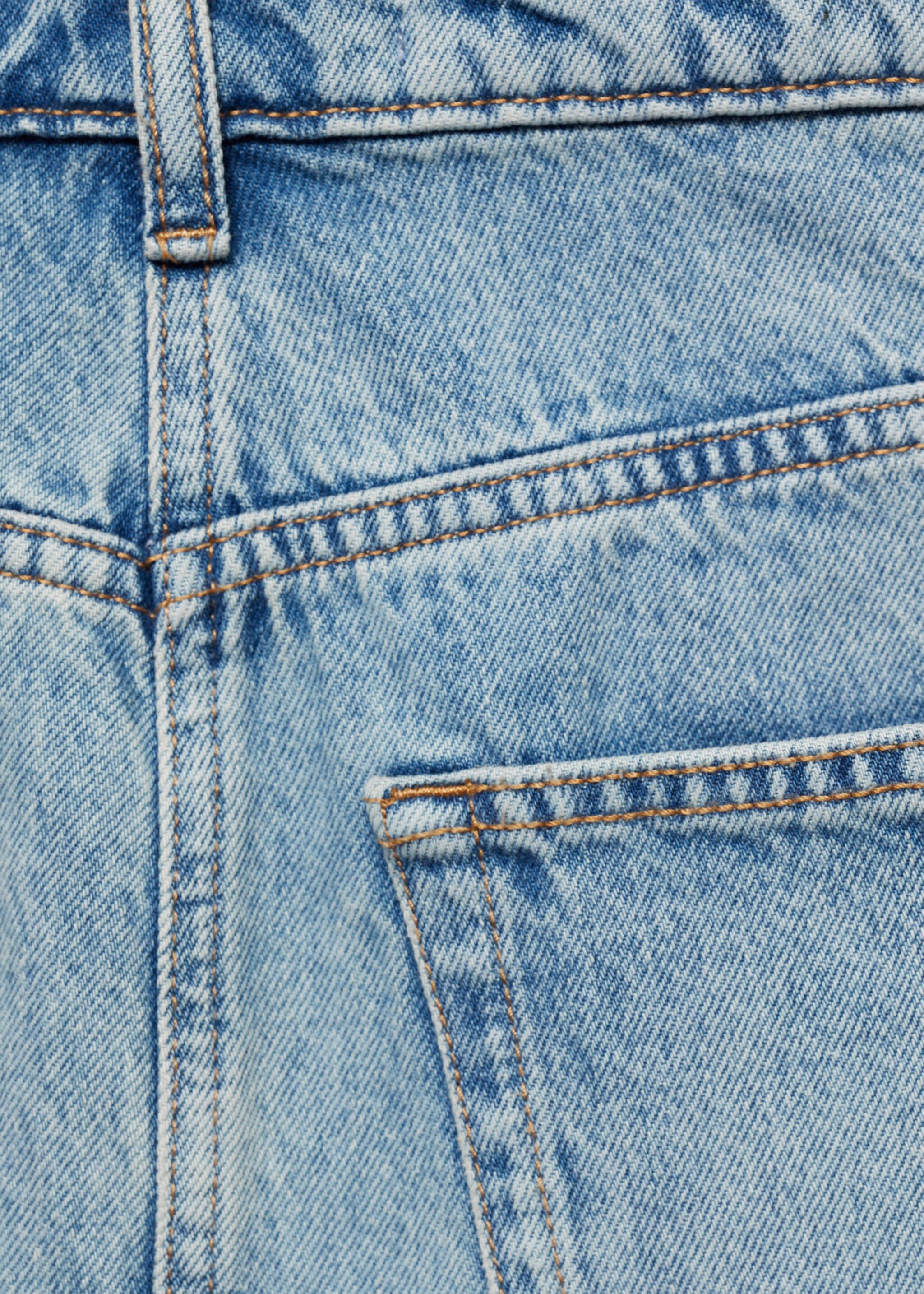 Slit denim skirt - Details of the article 0, Medium Blue. Ref: 77010372-00.