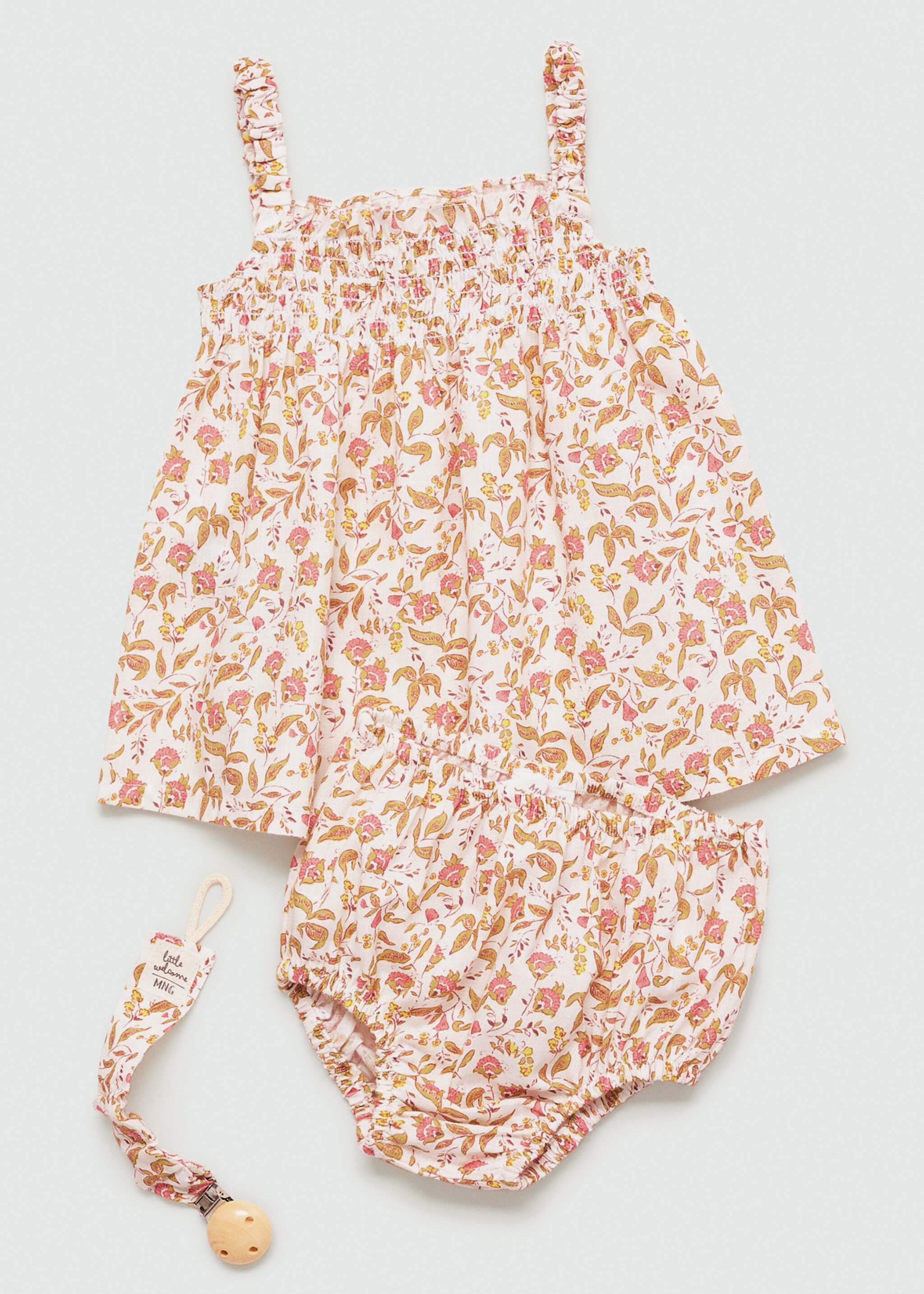 Printed brooch pacifier holder - Details of the article 7, Green. Ref: 77010379-00.